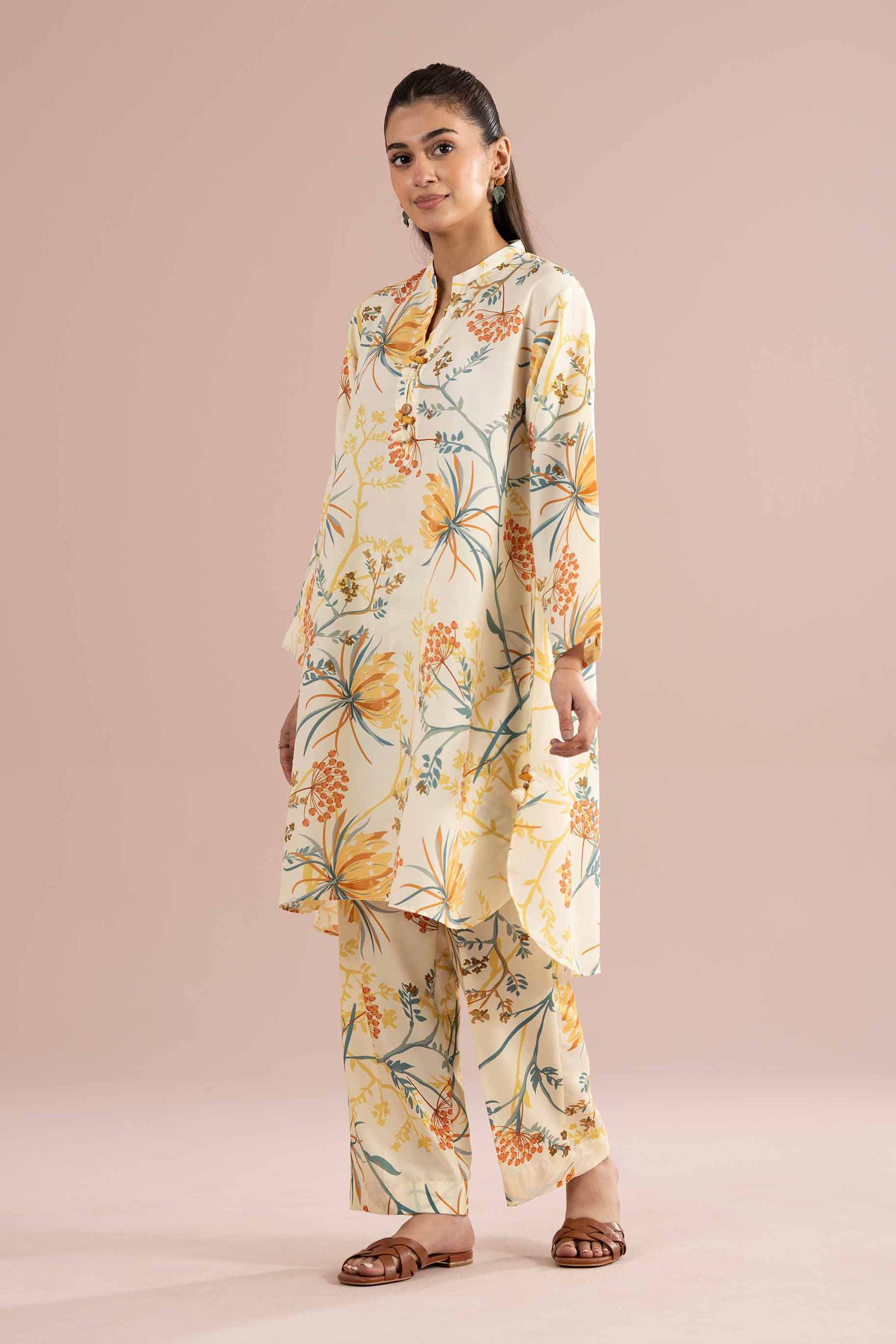 2 Piece - Printed Suit - PS26-69 Yellow Lawn 2PC Printed READY TO WEAR