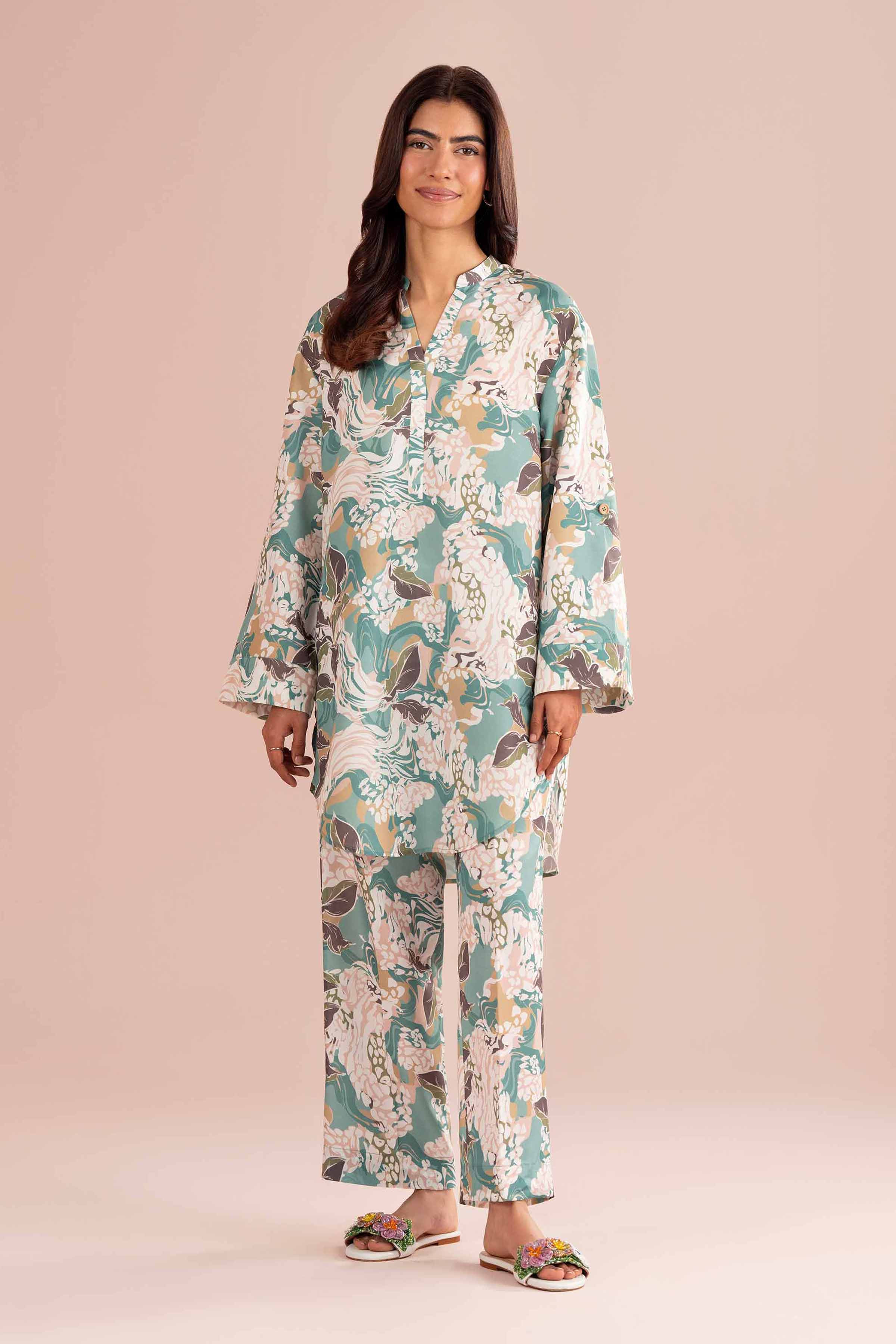 2 Piece - Printed Suit - PS26-71 Beige Lawn 2PC Printed READY TO WEAR