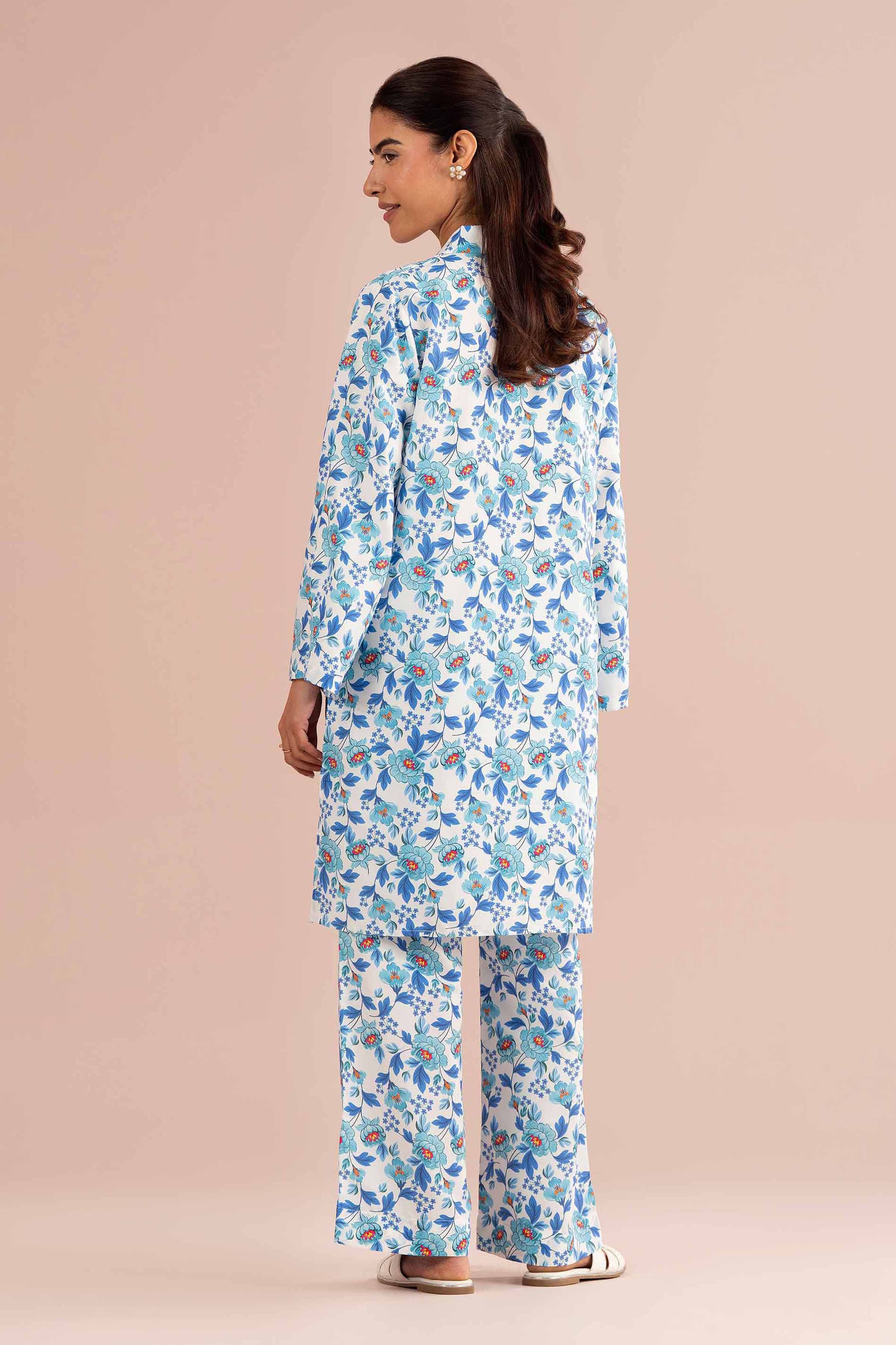 2 Piece - Printed Suit - PS26-72 Off White Lawn 2PC Printed READY TO WEAR
