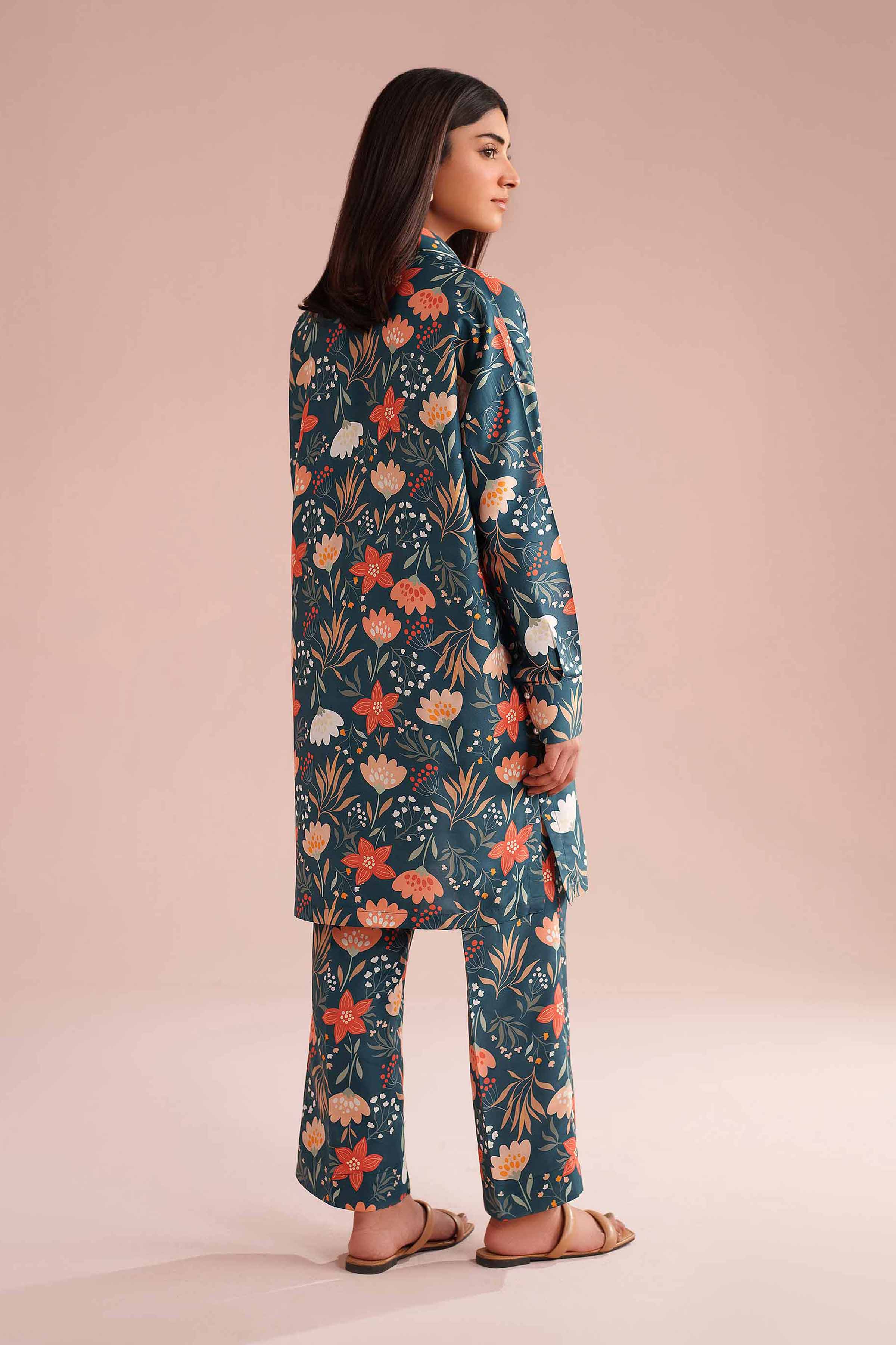 2 Piece - Printed Suit - PS26-74 Green Lawn 2PC Printed