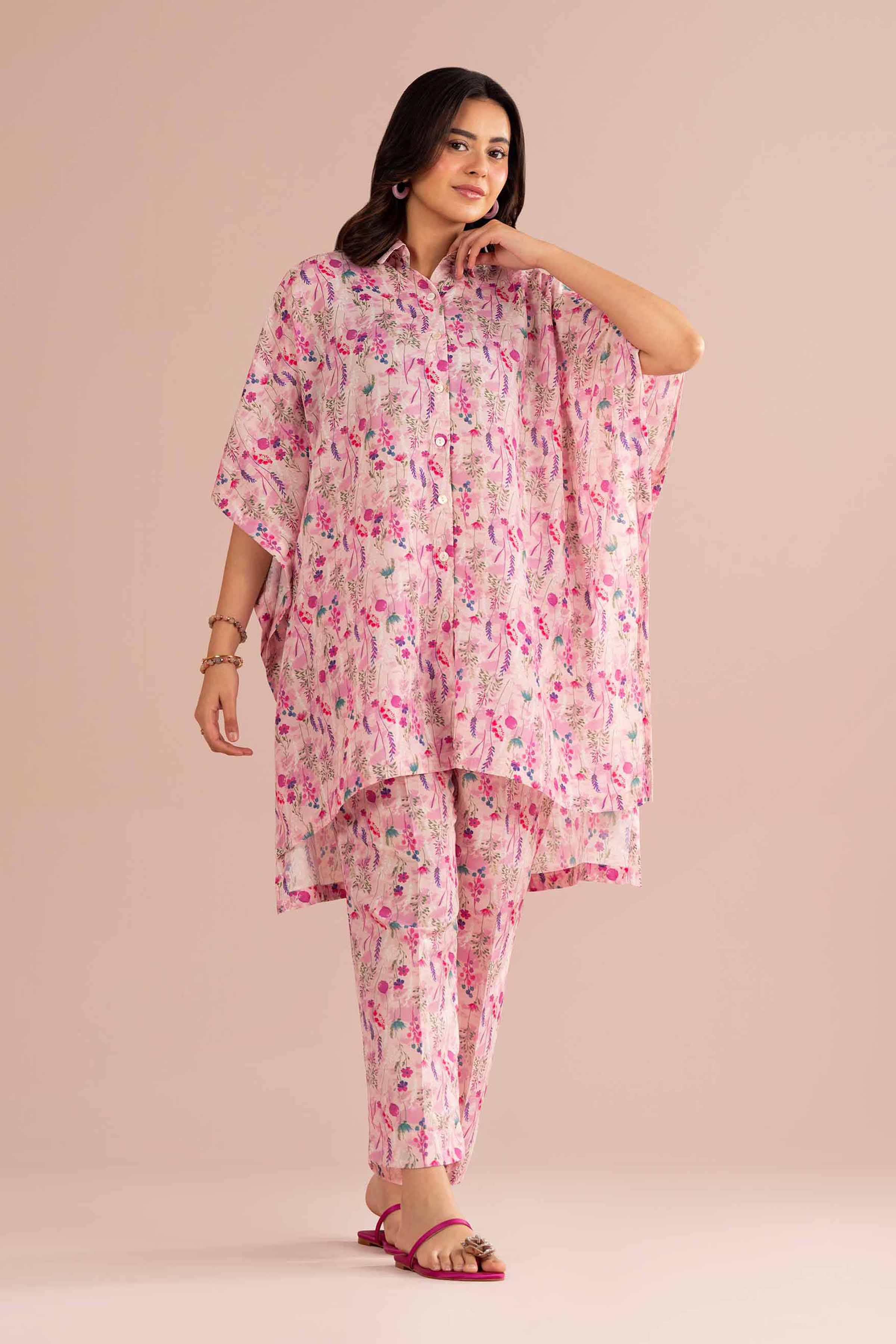 2 Piece - Printed Suit - PS26-76 Pink Lawn 2PC Printed READY TO WEAR