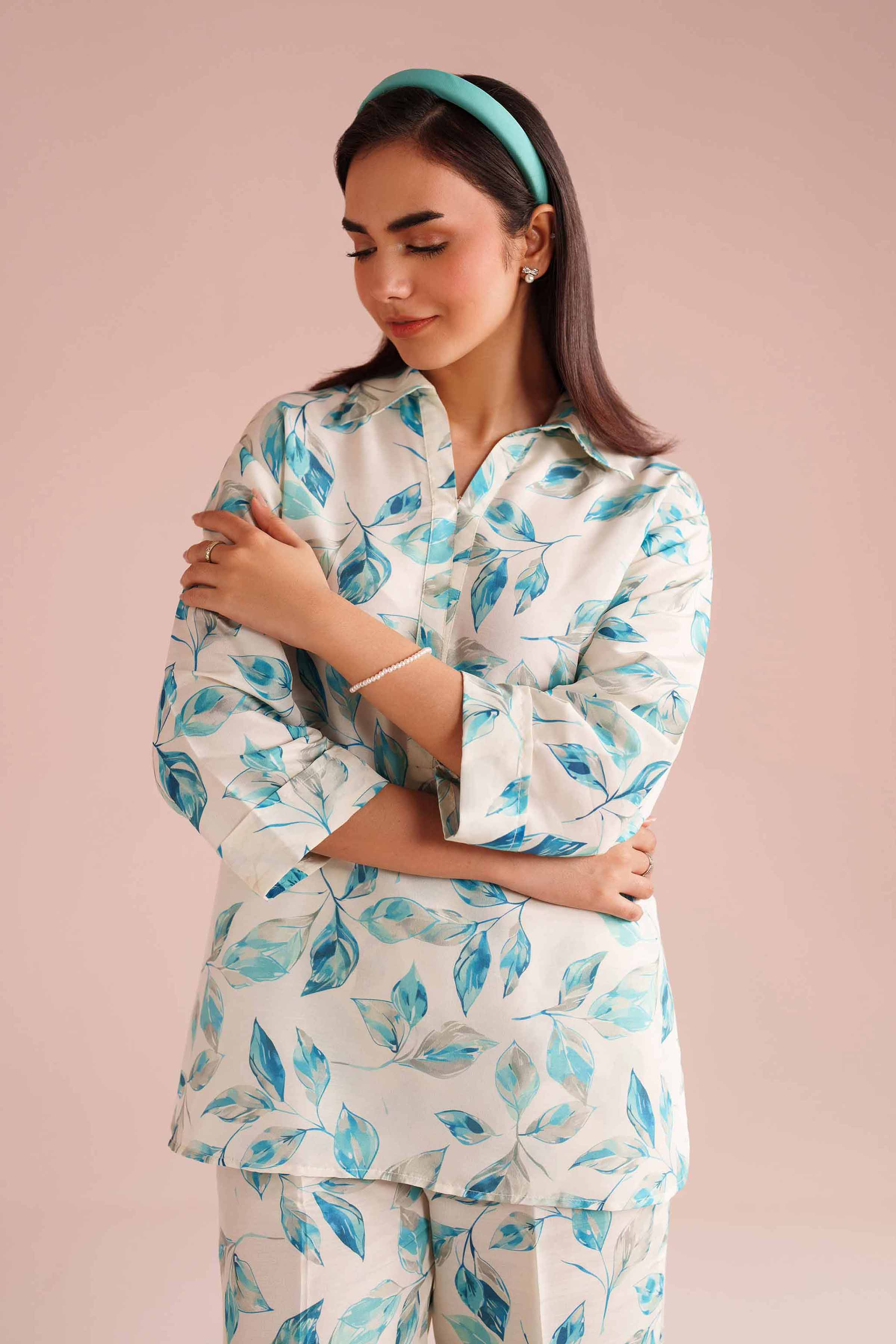 2 Piece - Printed Suit - PS26-80 Off White Lawn 2PC Printed READY TO WEAR