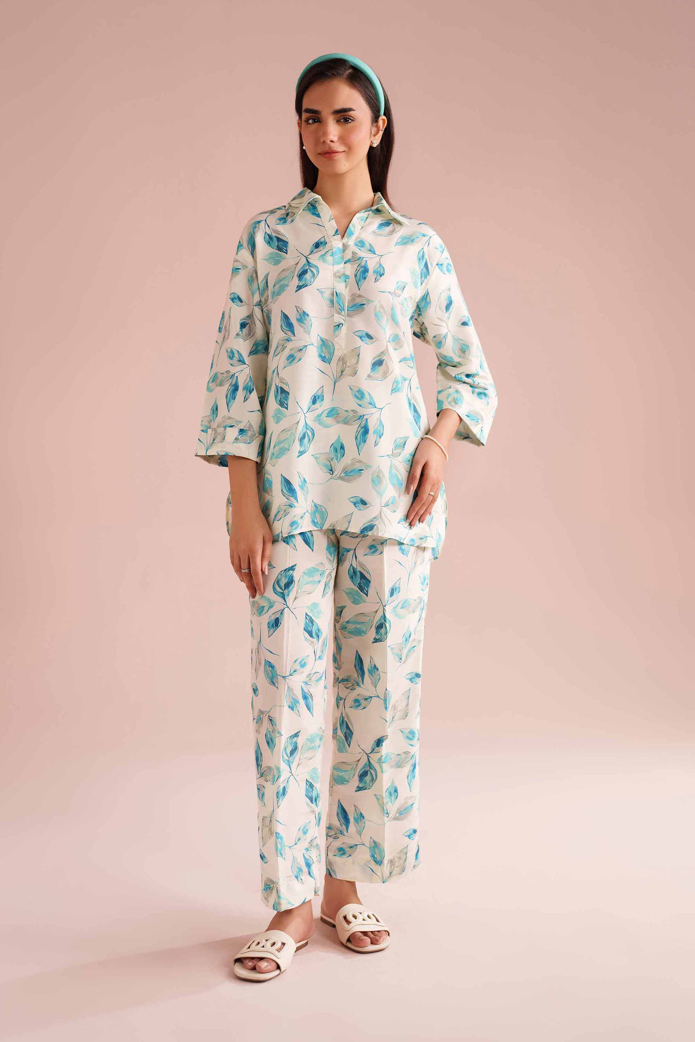 2 Piece - Printed Suit - PS26-80 Off White Lawn 2PC Printed READY TO WEAR