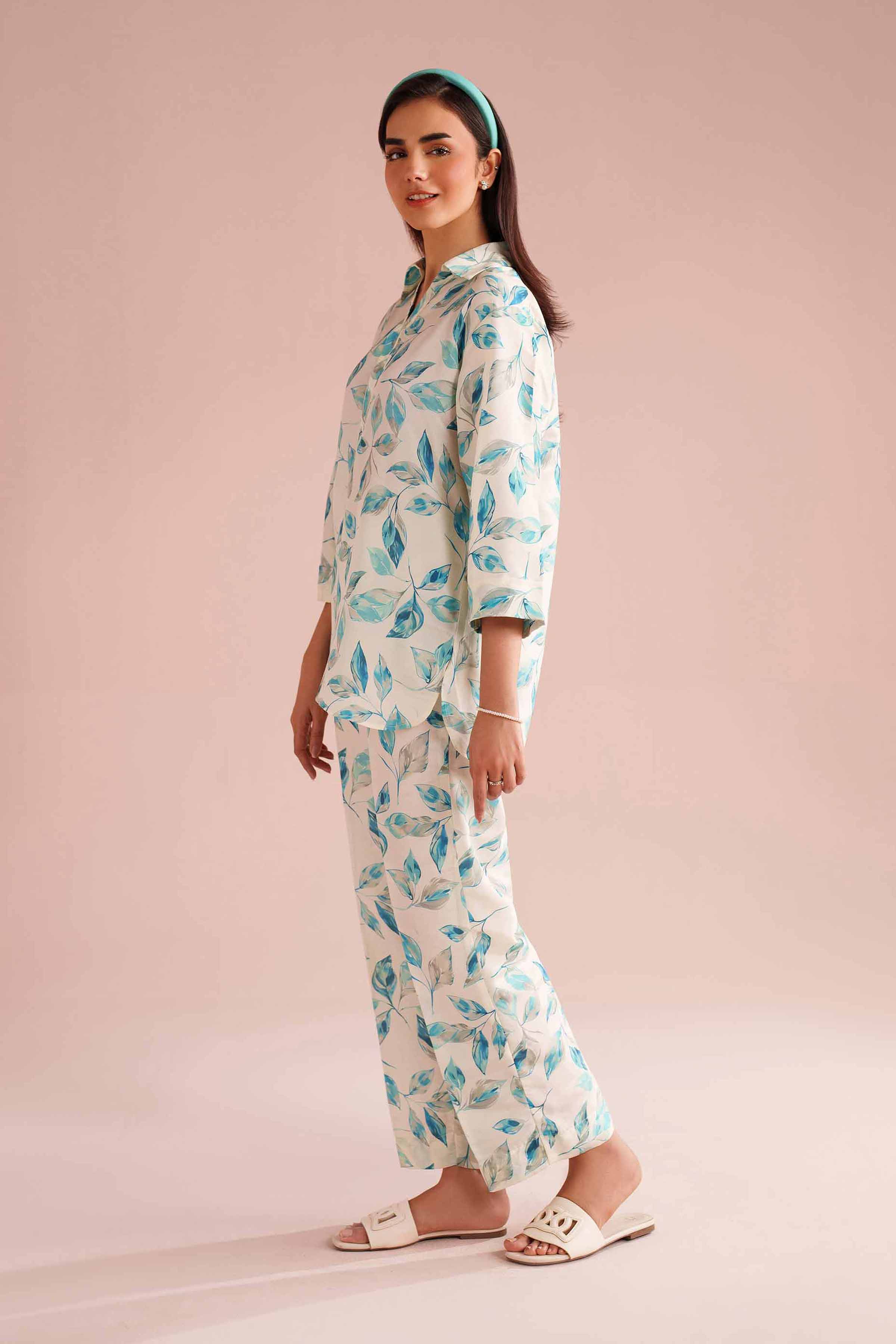 2 Piece - Printed Suit - PS26-80 Off White Lawn 2PC Printed READY TO WEAR
