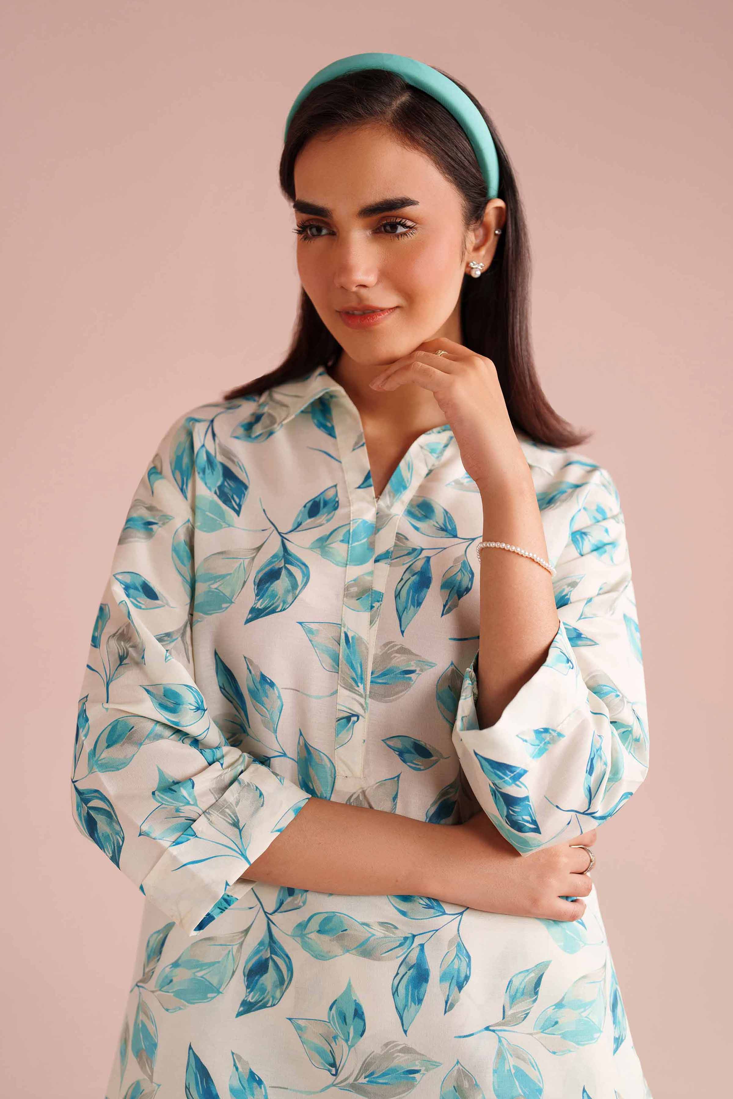 2 Piece - Printed Suit - PS26-80 Off White Lawn 2PC Printed READY TO WEAR