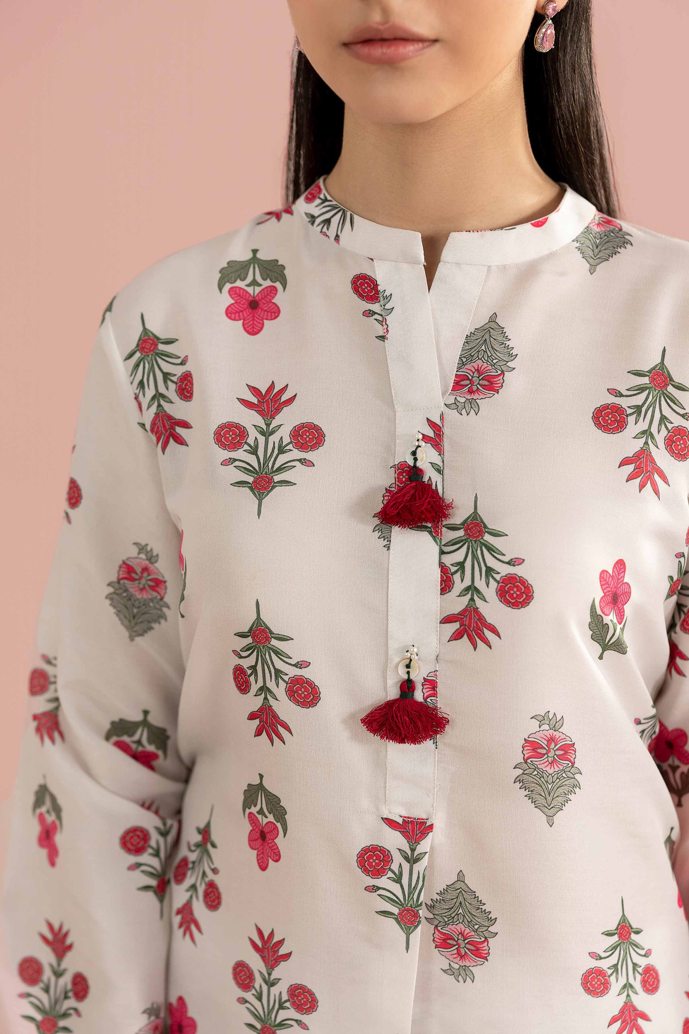 2 Piece - Printed Suit - PS26-81 White Lawn 2PC Printed READY TO WEAR