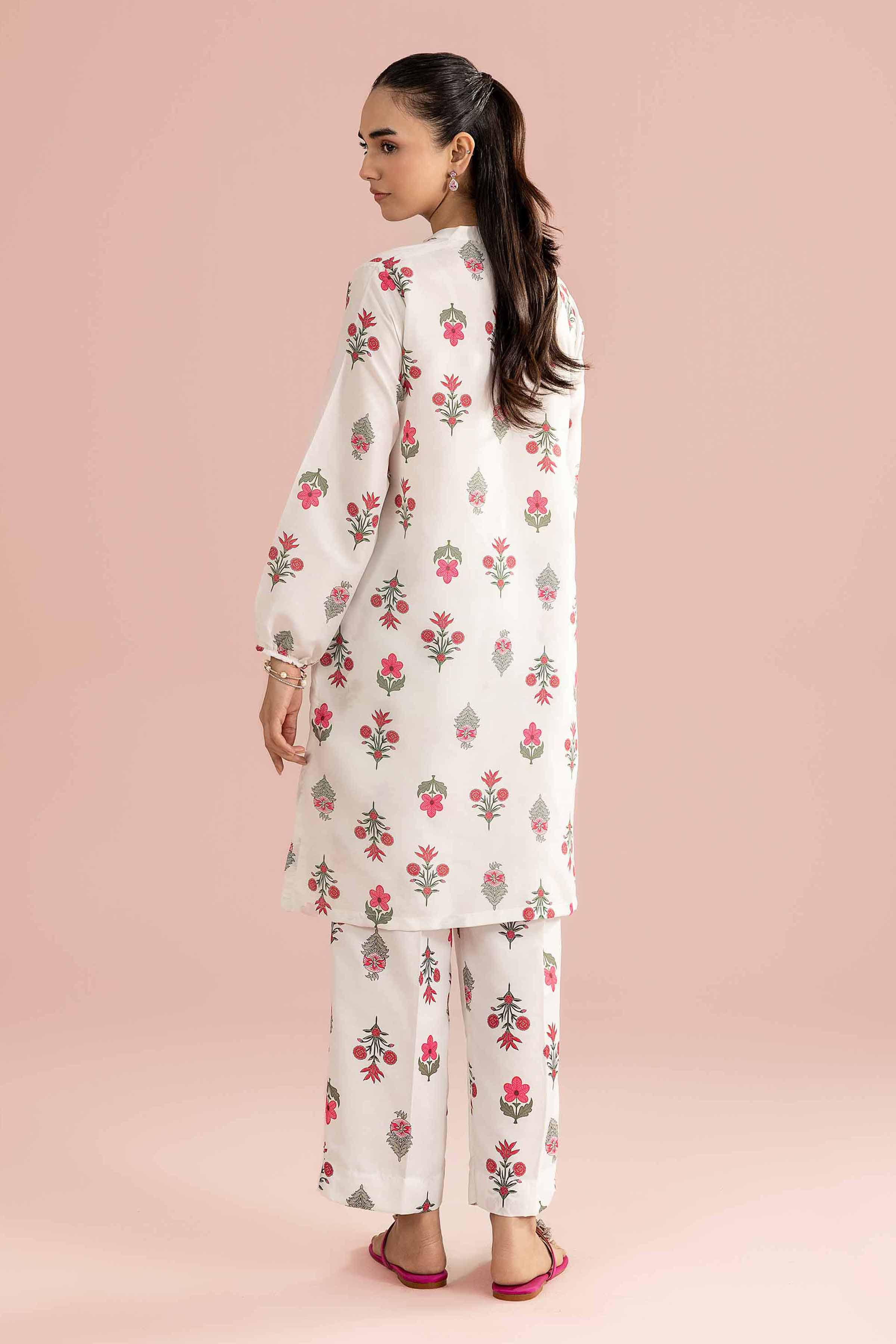 2 Piece - Printed Suit - PS26-81 White Lawn 2PC Printed READY TO WEAR