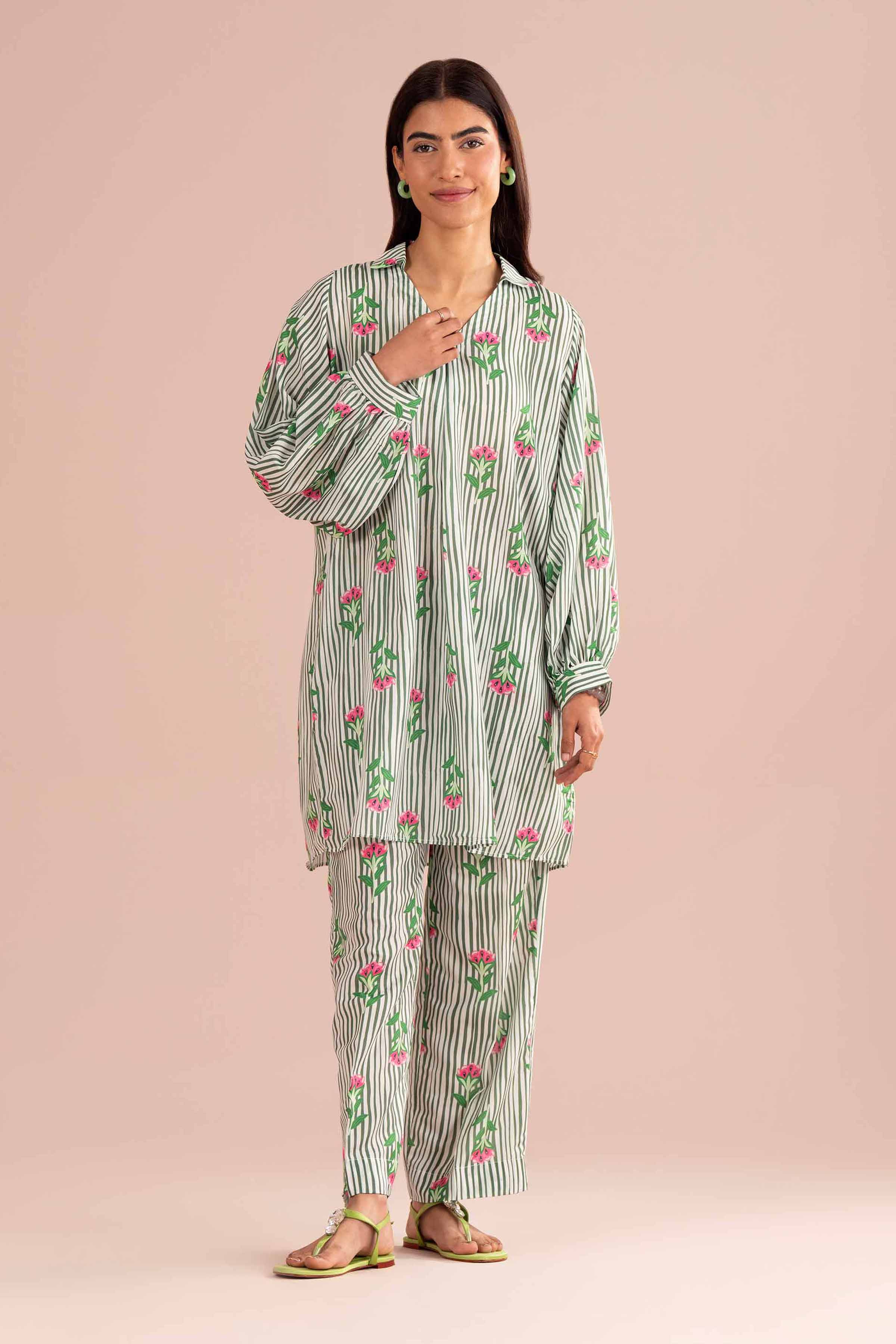 2 Piece - Printed Suit - PS26-96 Beige Lawn 2PC Printed READY TO WEAR