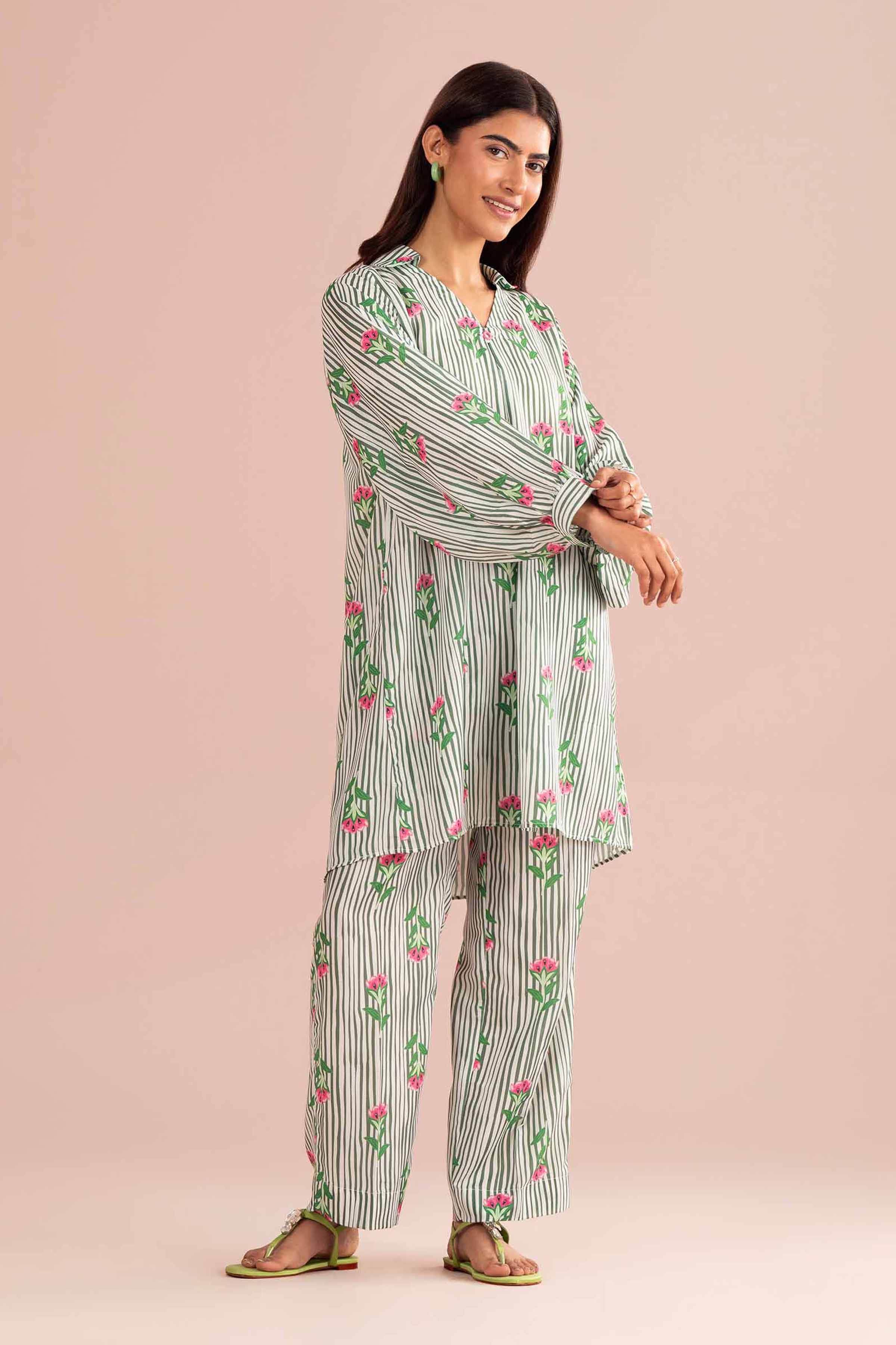 2 Piece - Printed Suit - PS26-96 Beige Lawn 2PC Printed READY TO WEAR