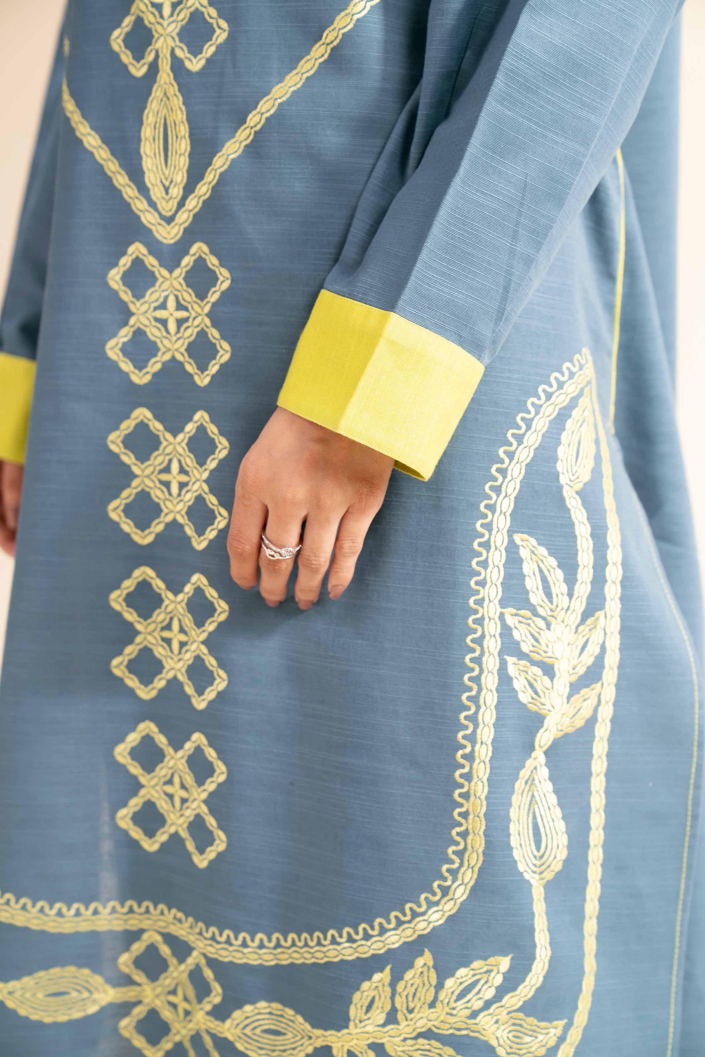 2 Piece - Printed Embroidered Suit - PW24-259