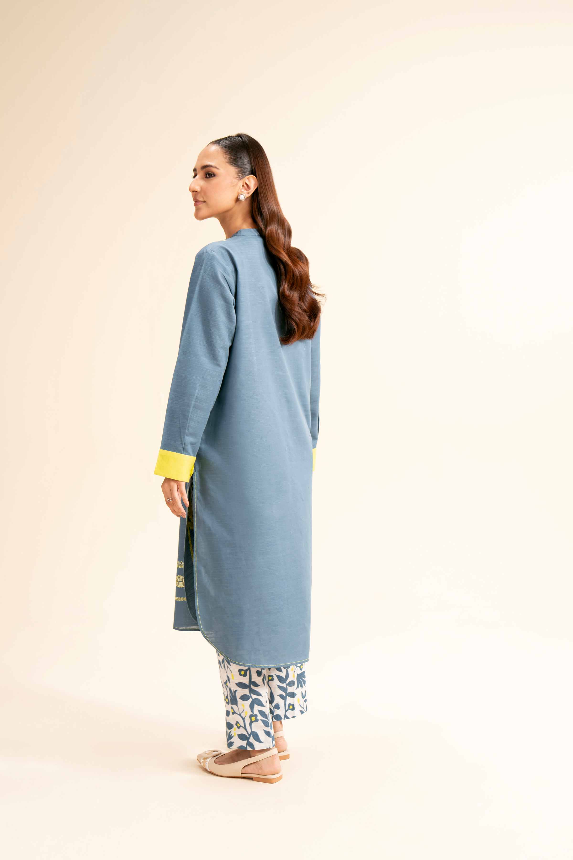 2 Piece - Printed Embroidered Suit - PW24-259