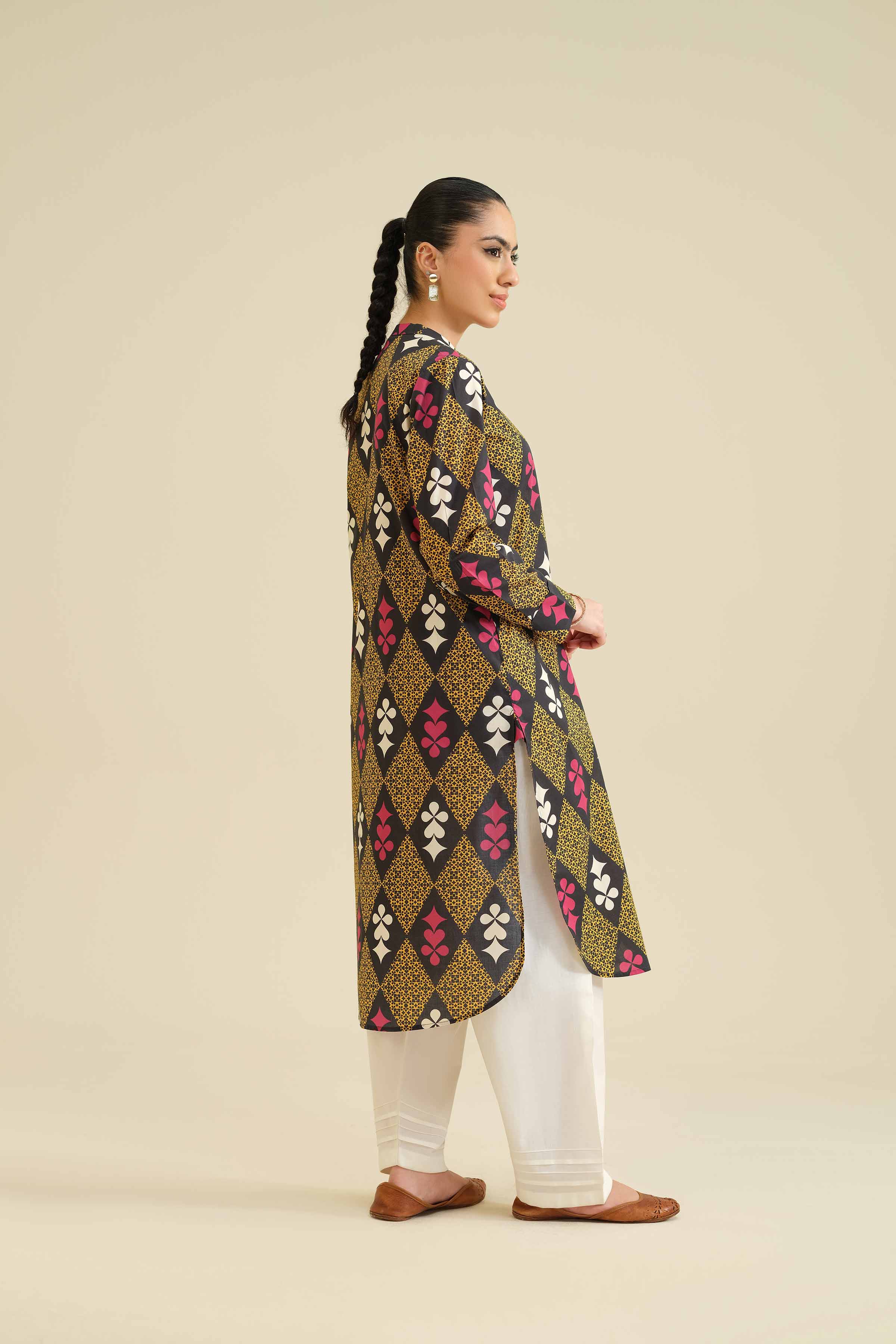 NISHATUAE - Multi Printed Cambric Ready to wear Shirt