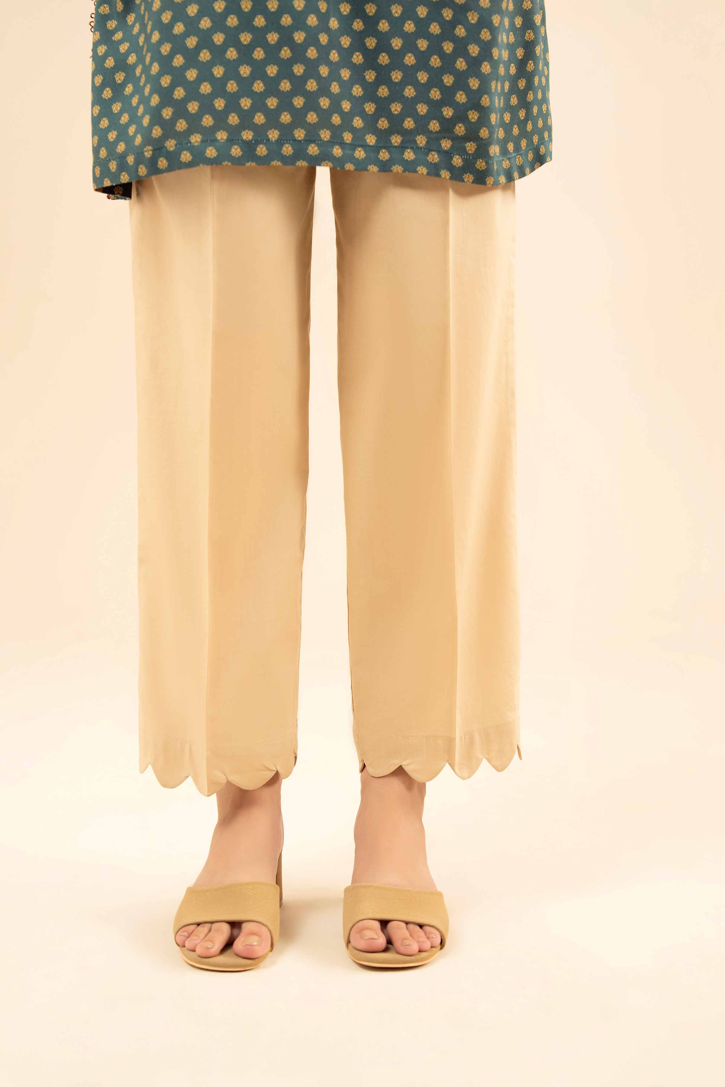 NISHATUAE - Yellow Solids Cambric Ready to wear Trousers