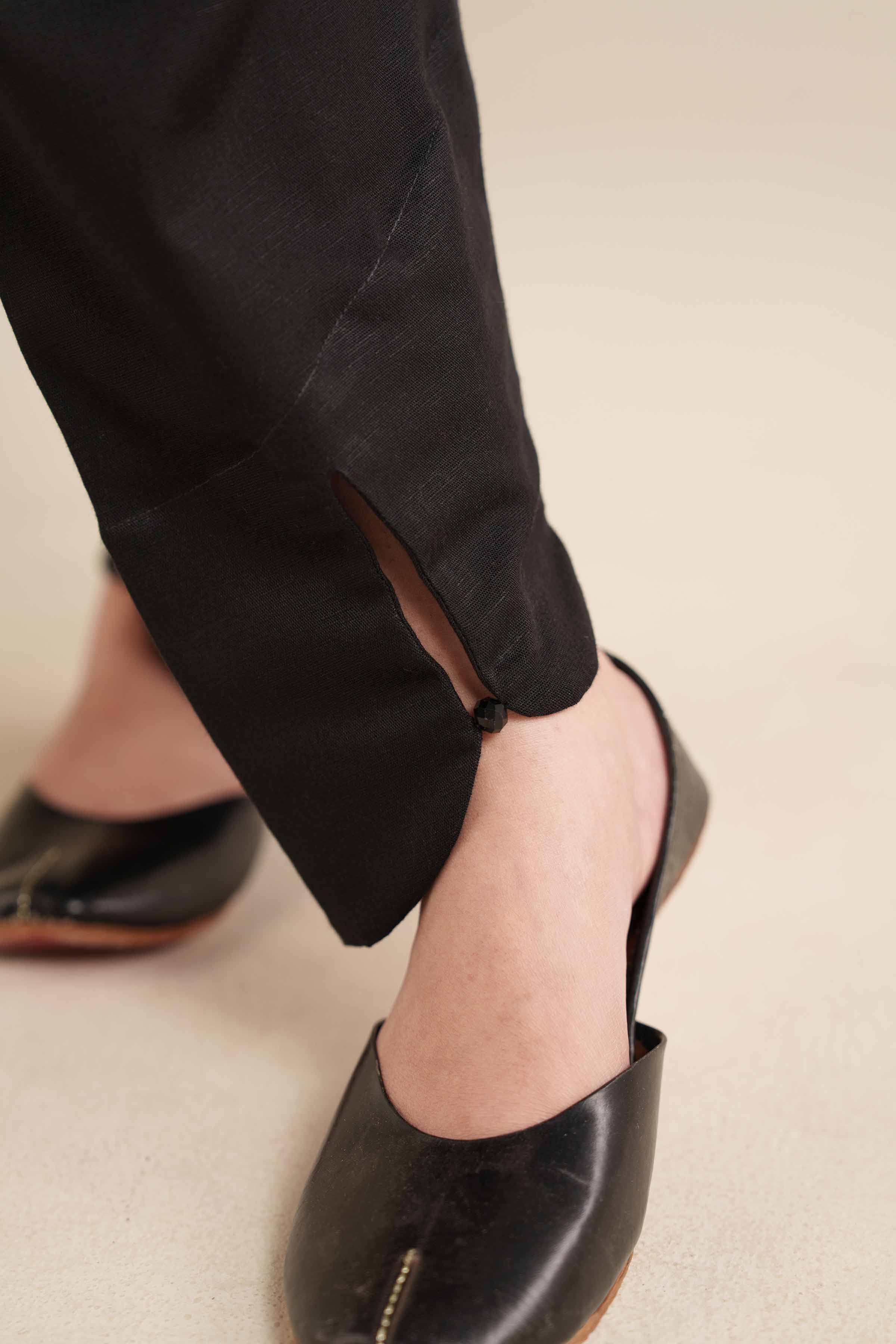 NISHATUAE - Black Solids Karandi Ready to wear Shalwar