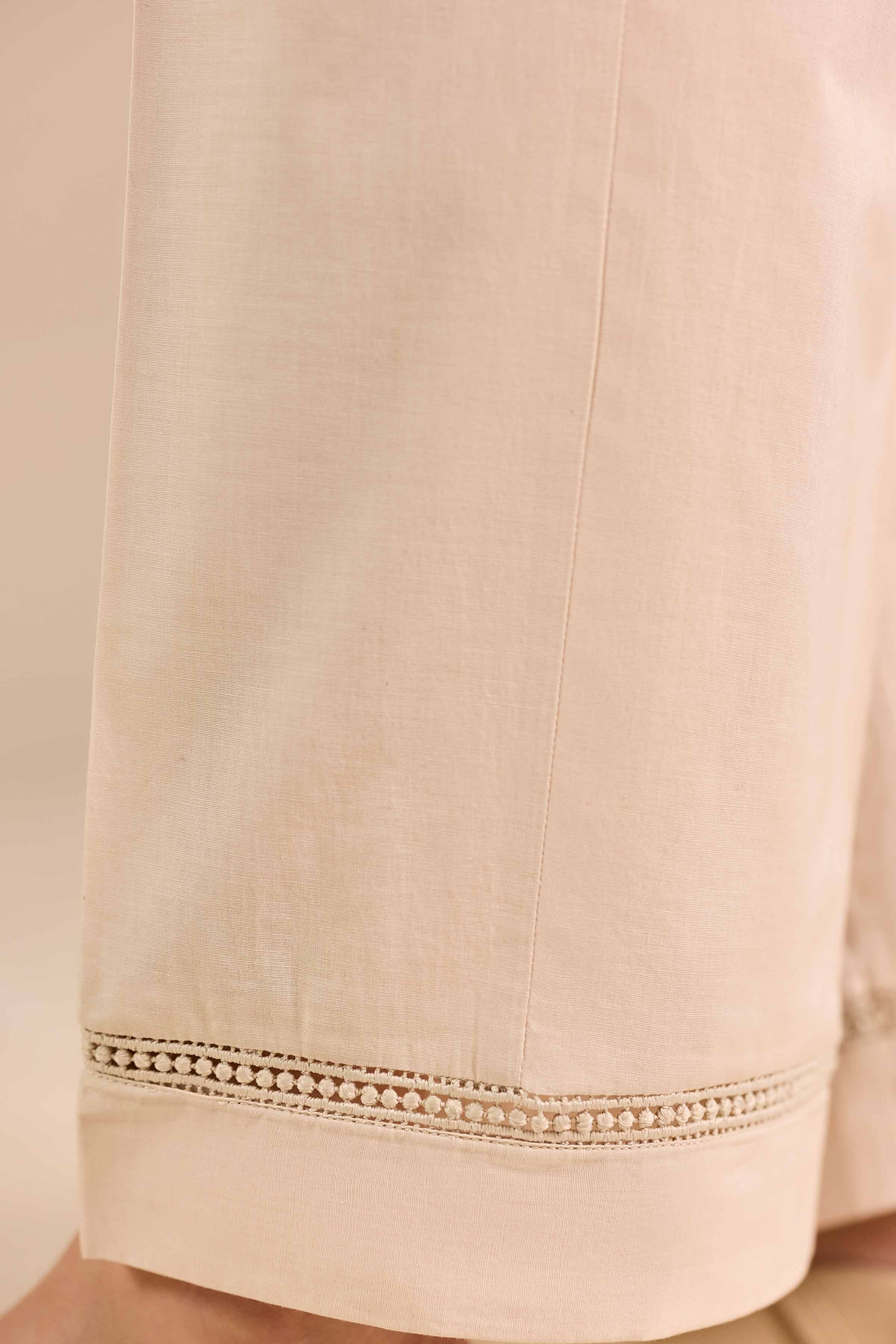 NISHATUAE - Beige Solids Cambric Ready to wear Trousers