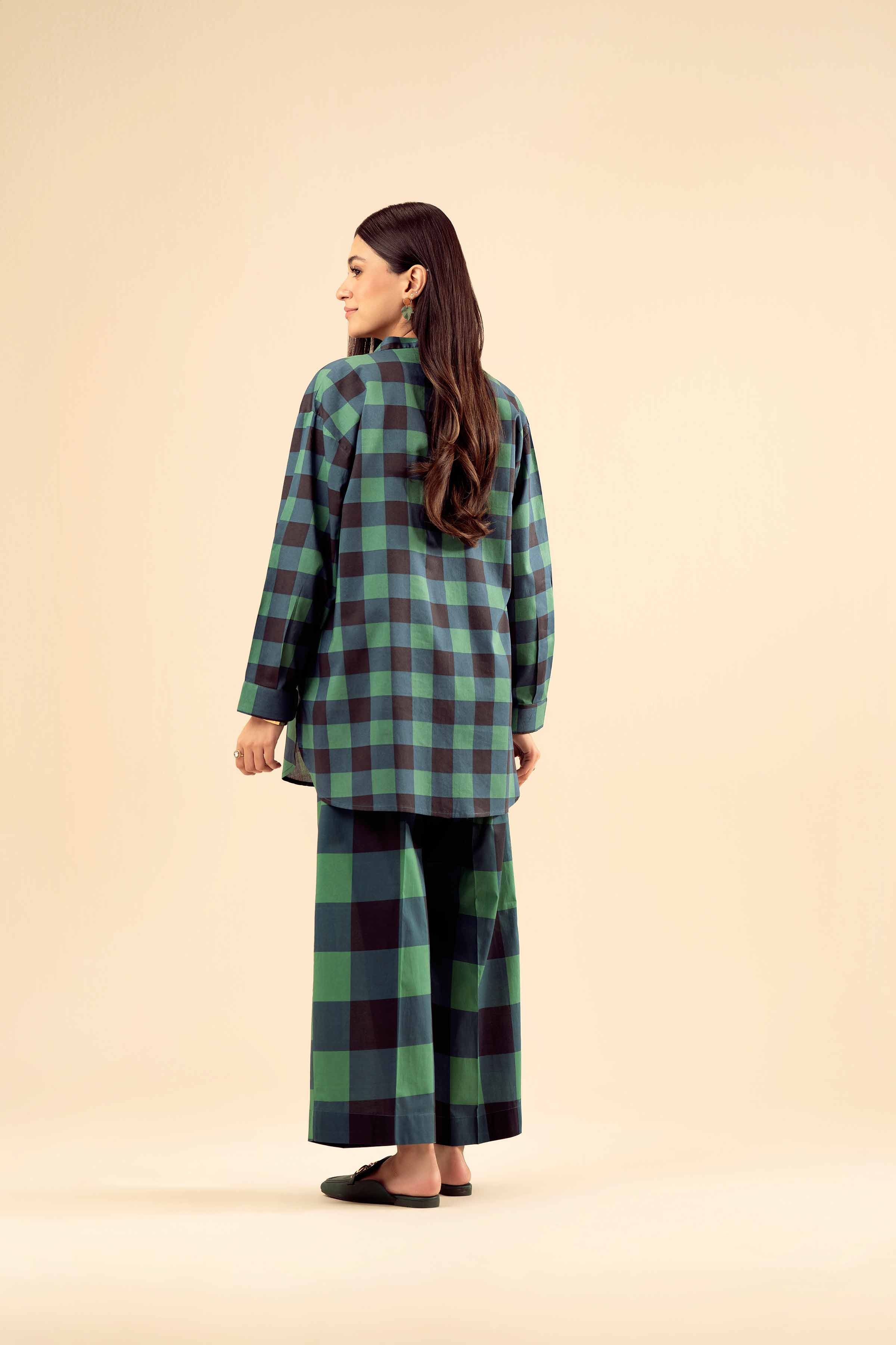 NISHATUAE - Green Printed Cambric 2-piece Ready to wear Dress