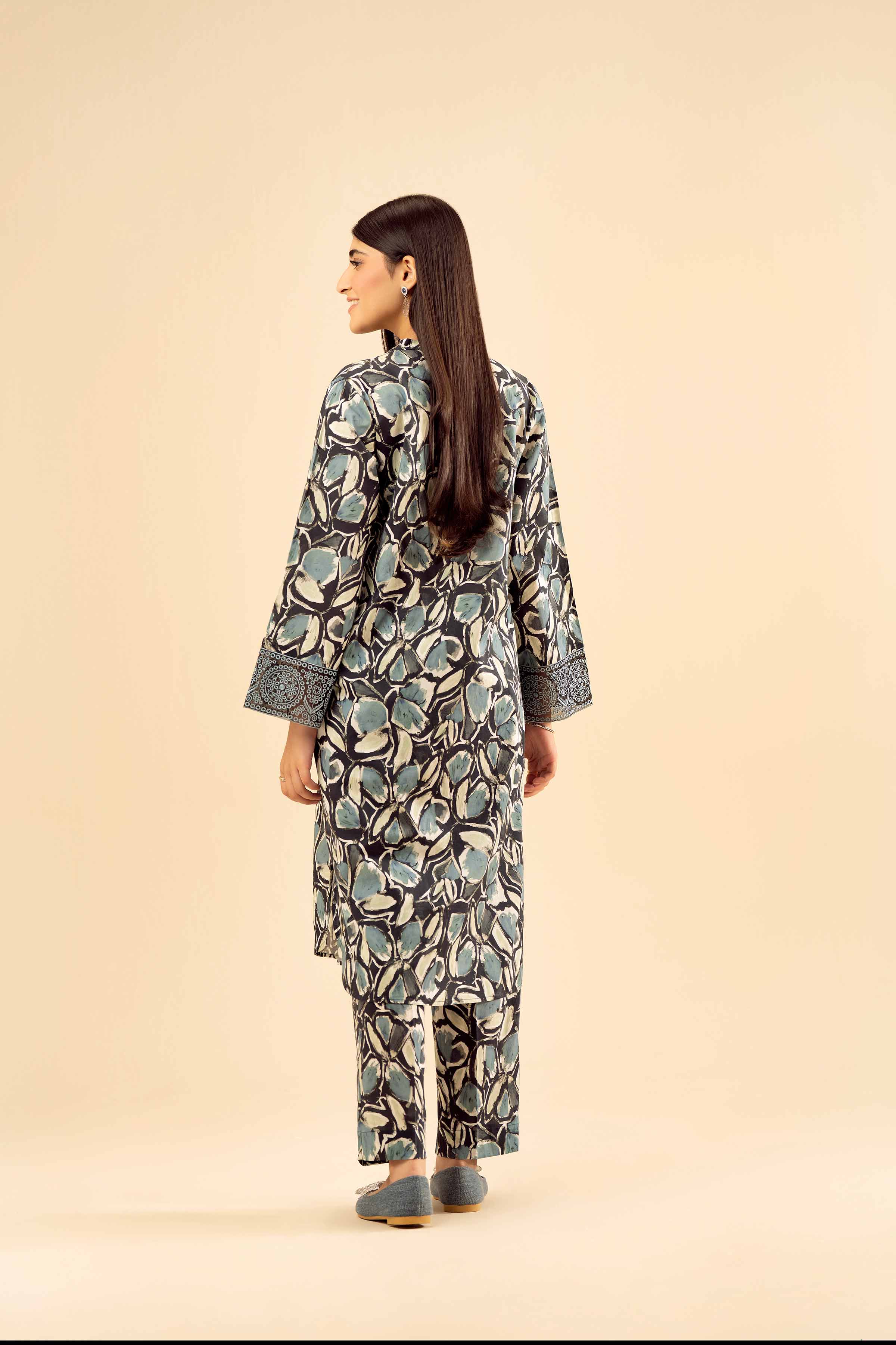 NISHATUAE - Black Embroidered Cambric 2-piece Ready to wear Dress