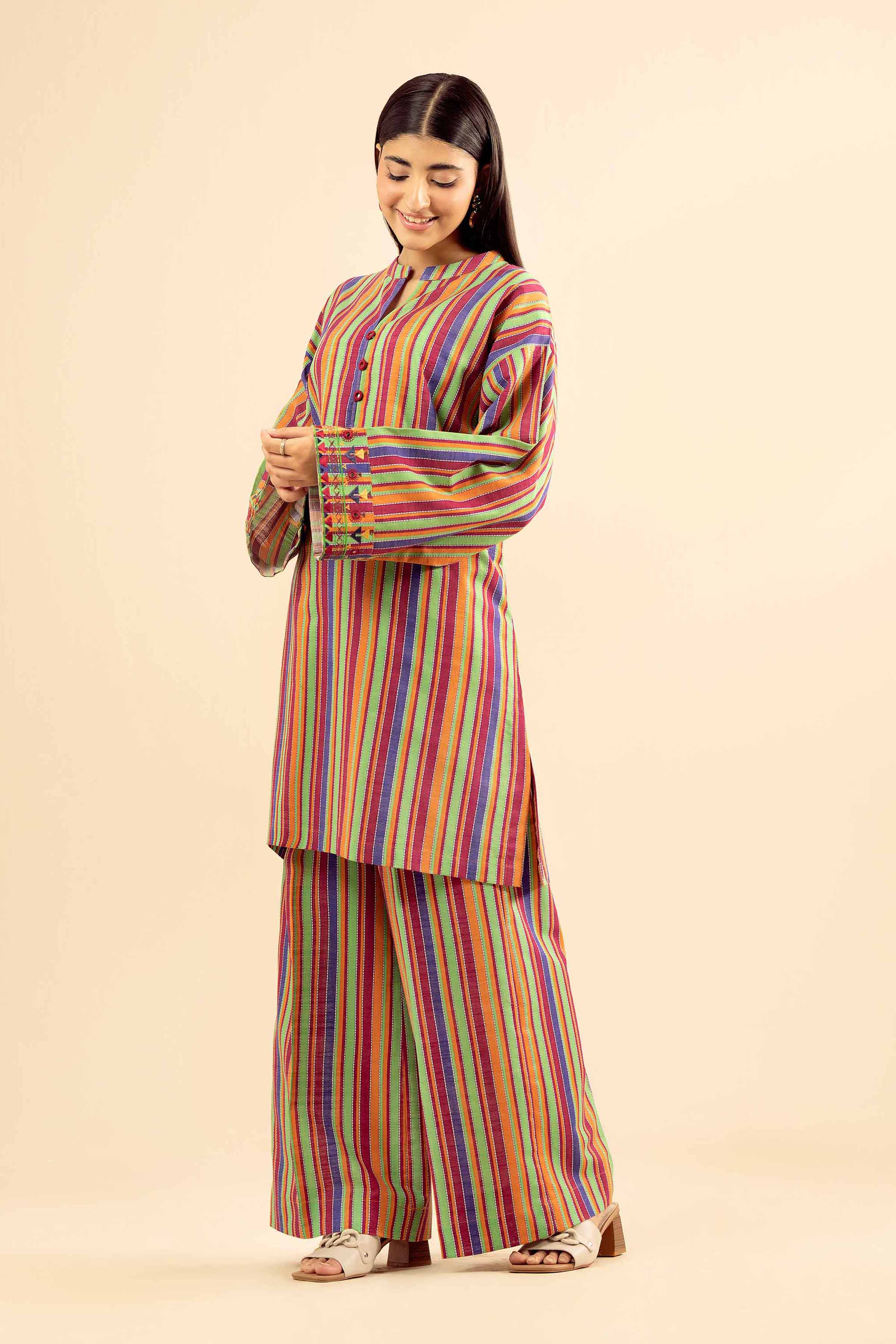 NISHATUAE - Multi Embroidered Khaddar 2-piece Ready to wear Dress