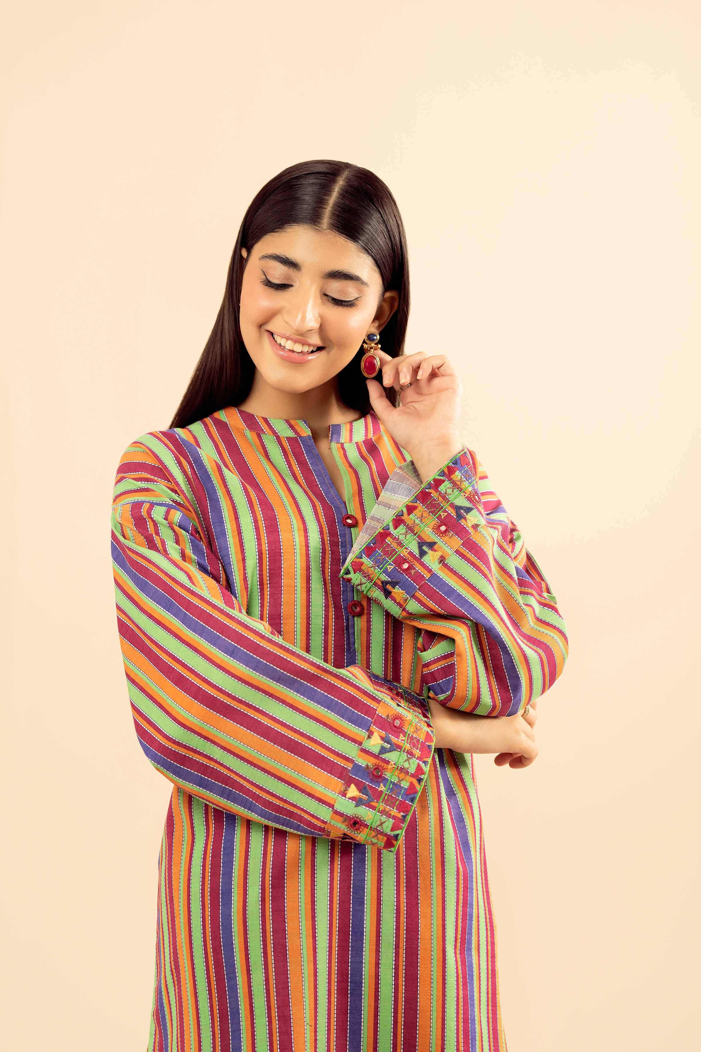 NISHATUAE - Multi Embroidered Khaddar 2-piece Ready to wear Dress