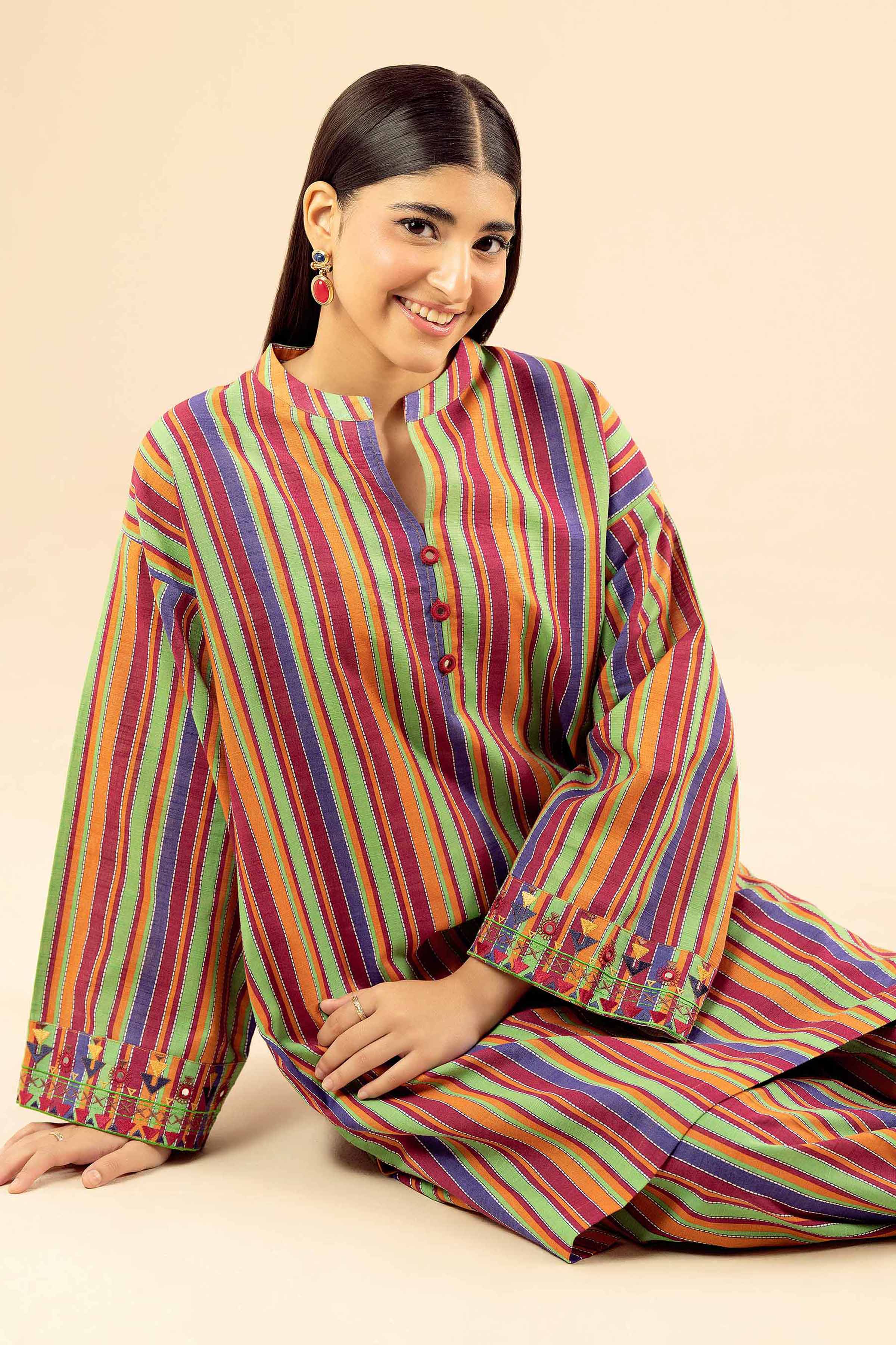 NISHATUAE - Multi Embroidered Khaddar 2-piece Ready to wear Dress