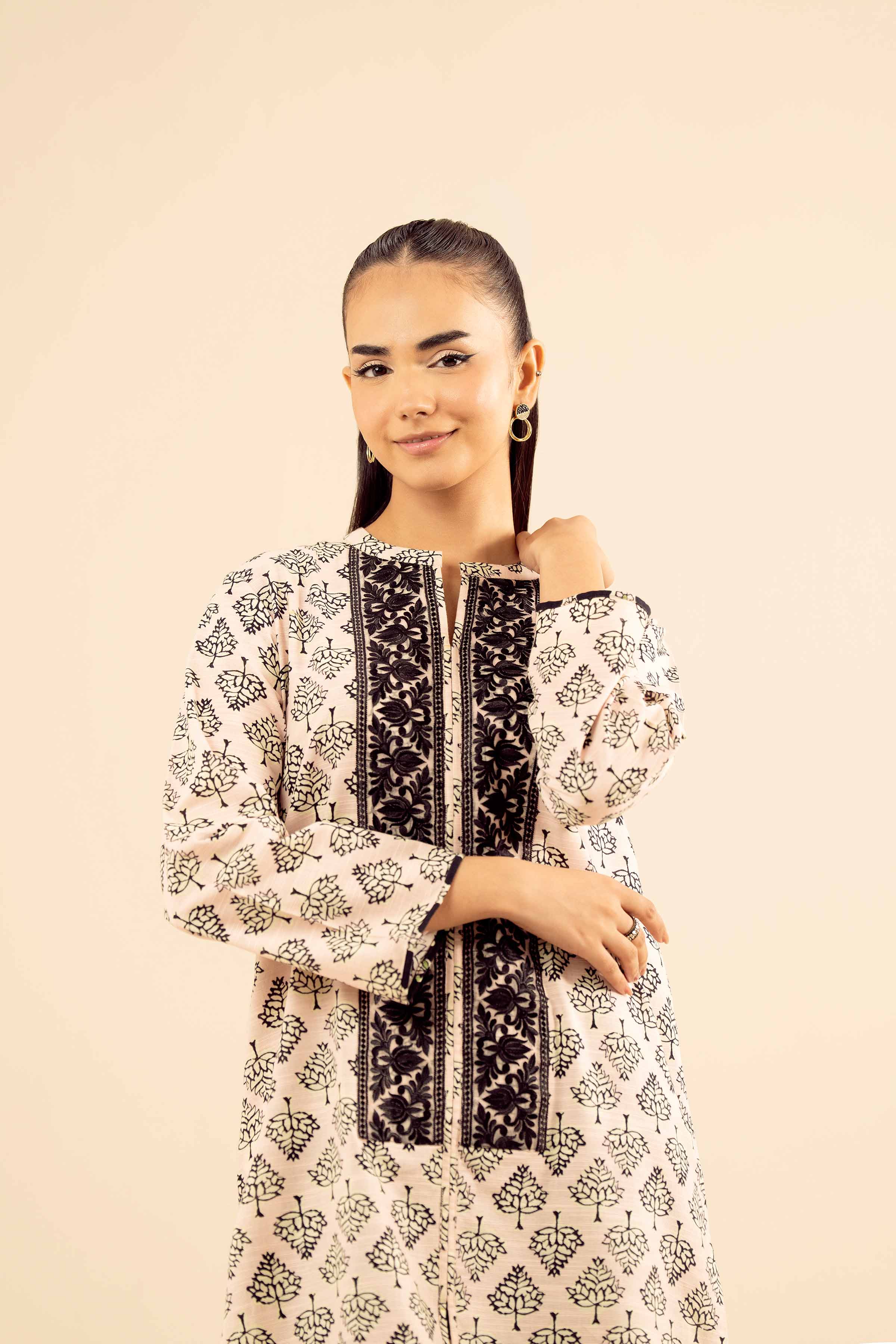 NISHATUAE - Multi Embroidered Khaddar 2-piece Ready to wear Dress