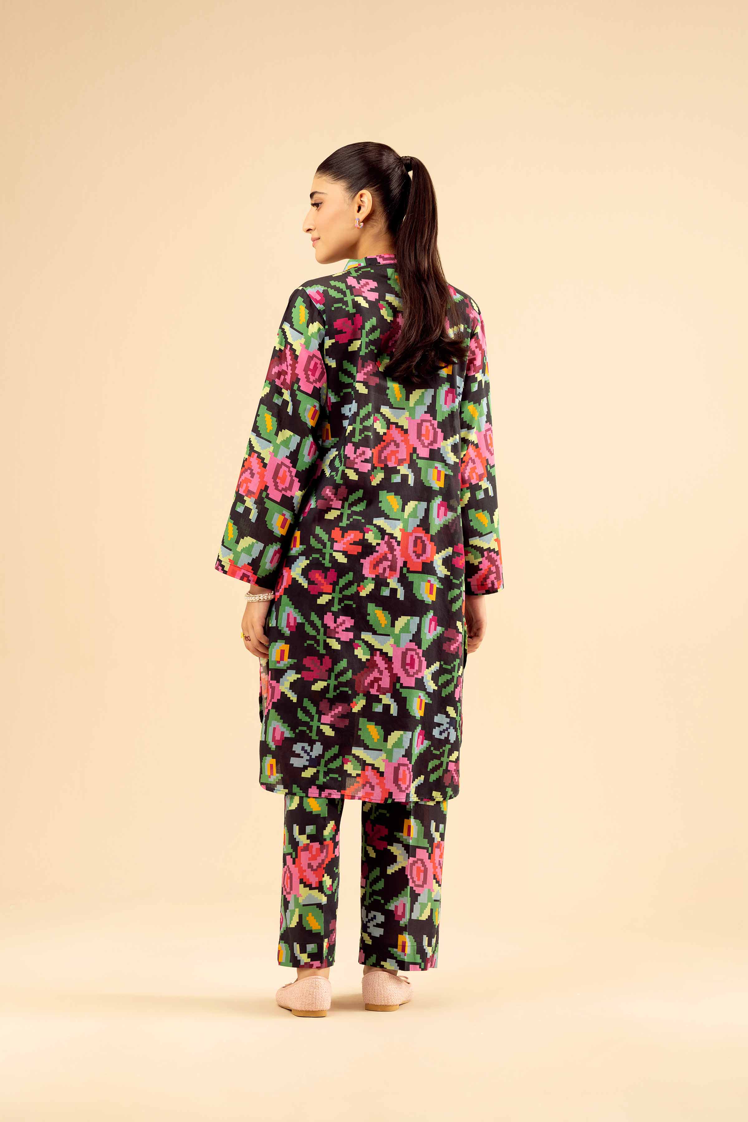 NISHATUAE - Multi Printed Cambric 2-piece Ready to wear Dress
