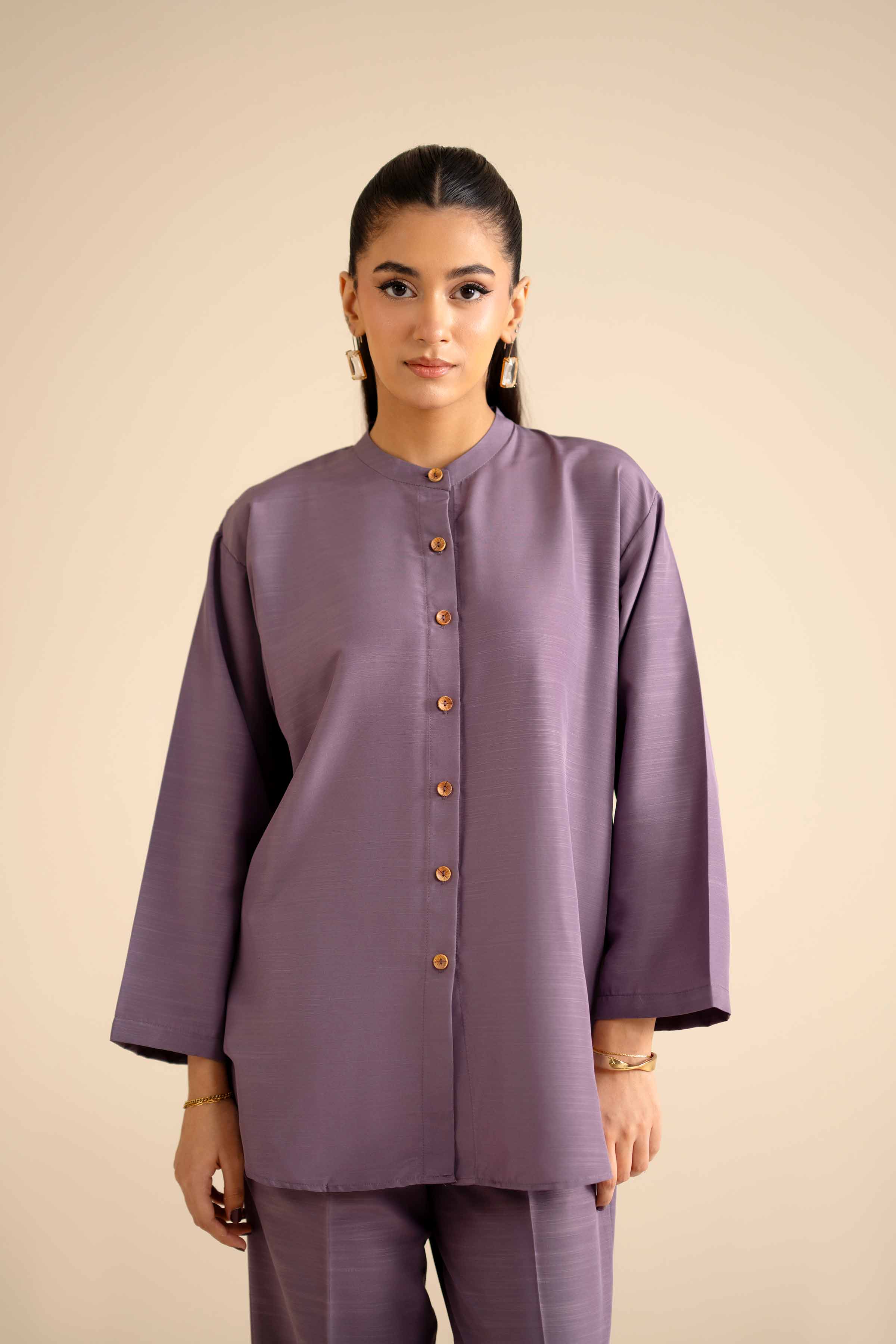 NISHATUAE - Purple Solids Silk 2-piece Ready to wear Dress