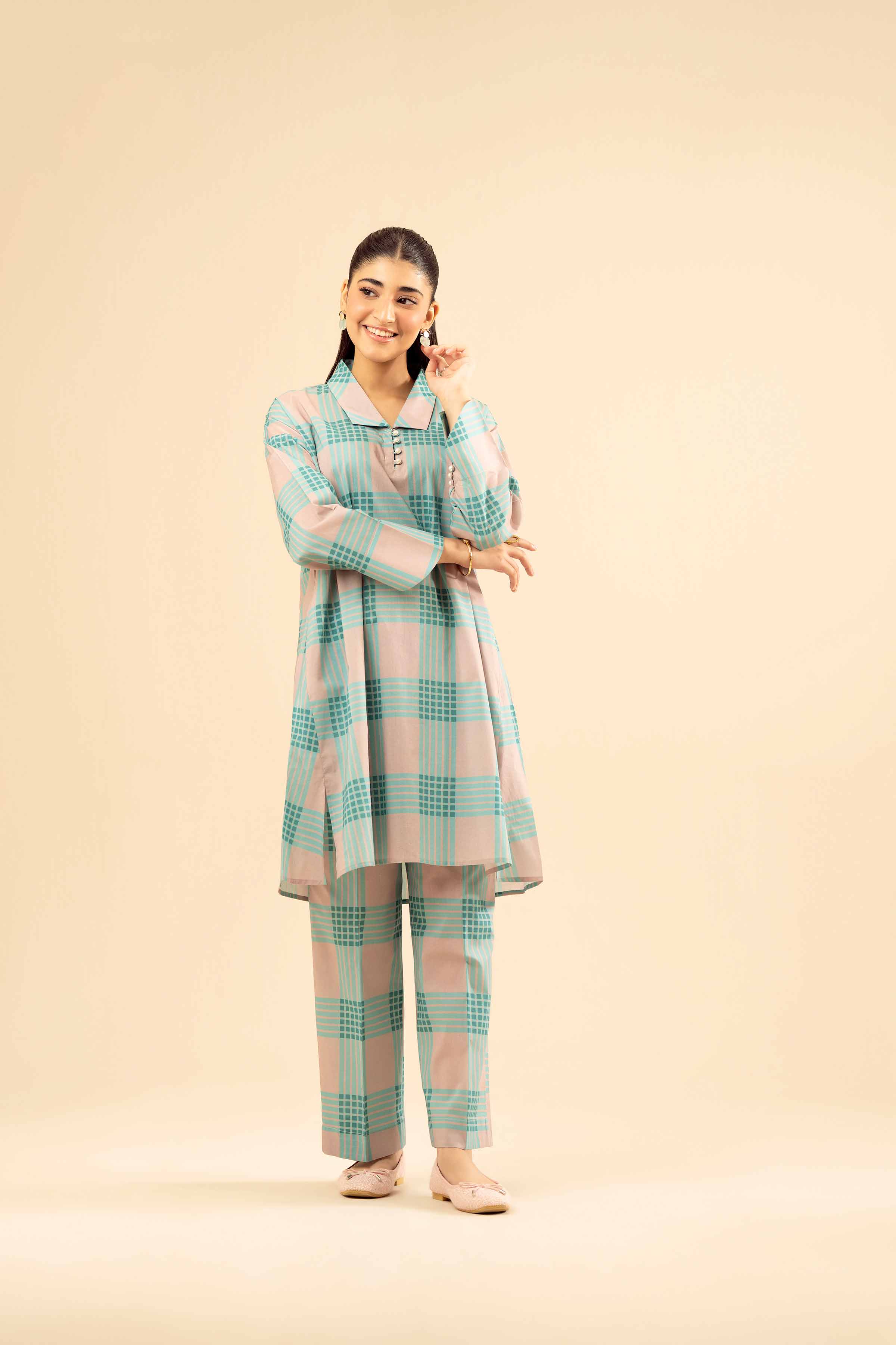 NISHATUAE - Multi Printed Cambric 2-piece Ready to wear Dress