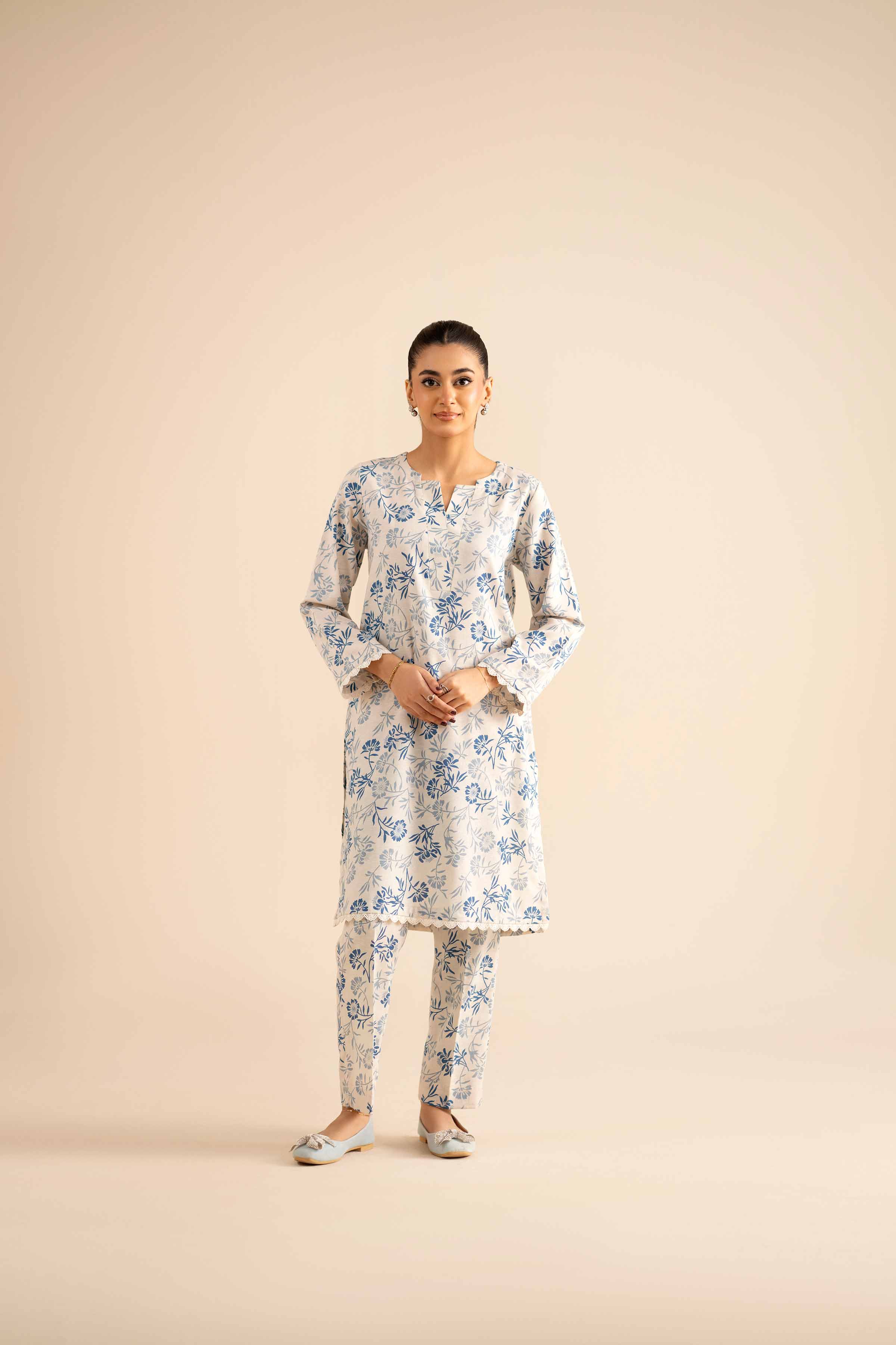 NISHATUAE - Multi Printed Karandi 2-piece Ready to wear Dress