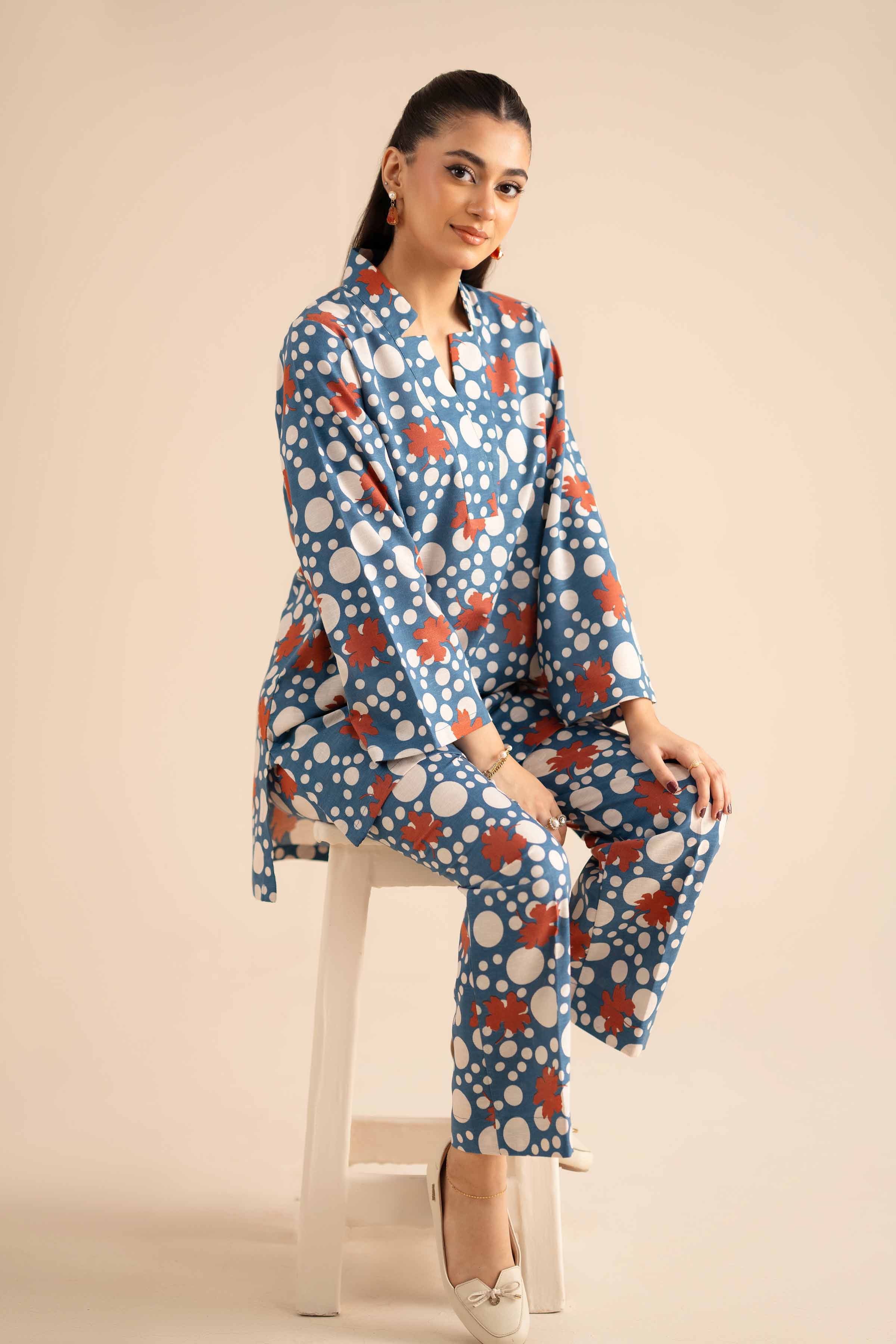 NISHATUAE - Multi Solids Karandi 2-piece Ready to wear Dress