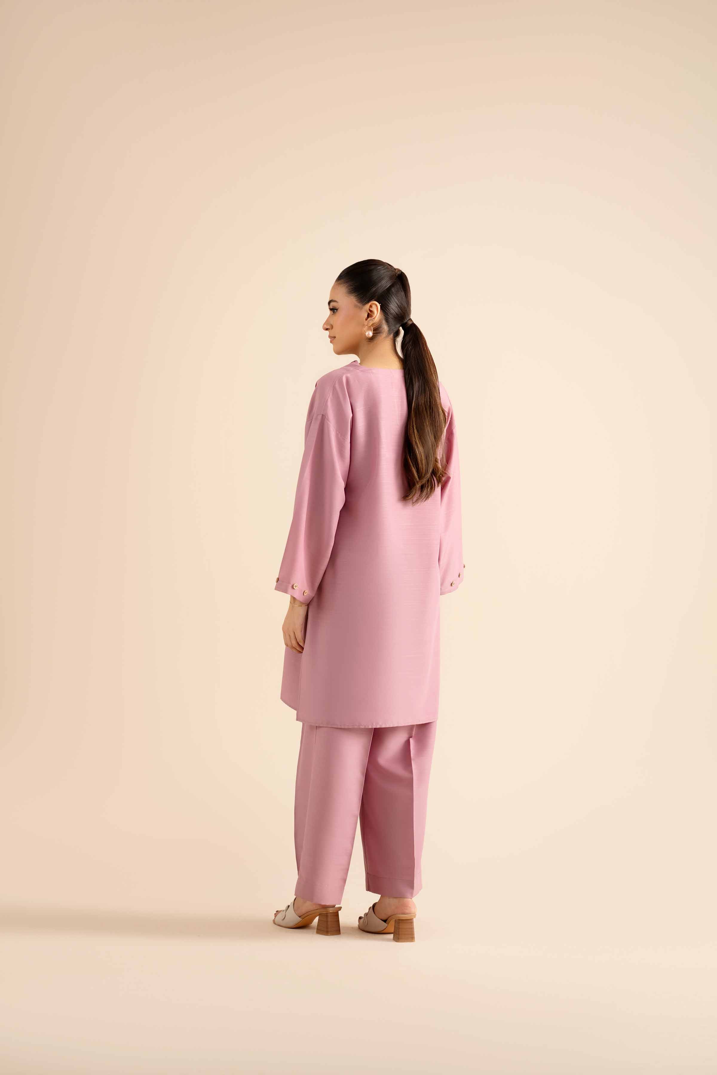 NISHATUAE - Pink Solids Silk 2-piece Ready to wear Dress