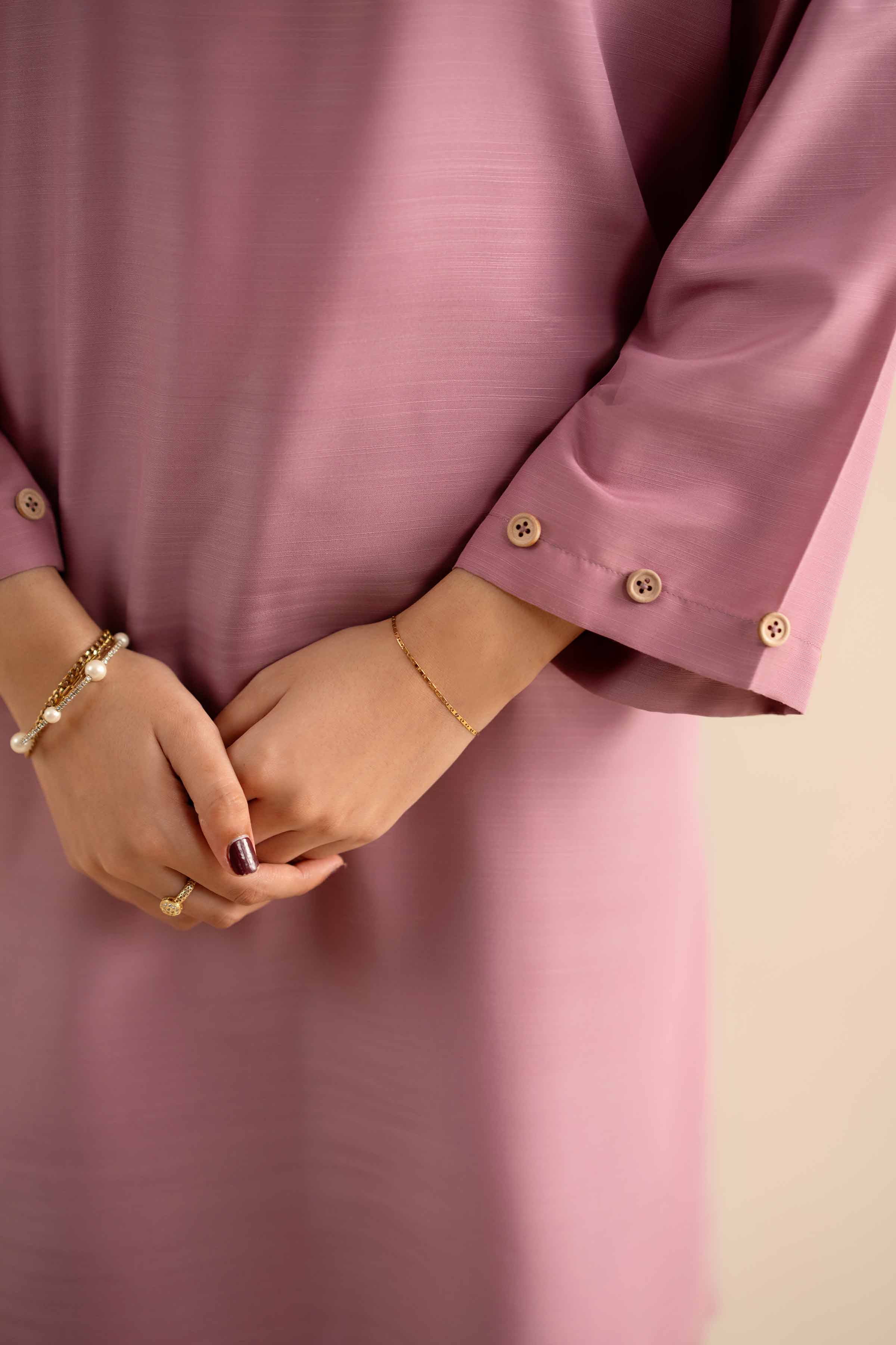 NISHATUAE - Pink Solids Silk 2-piece Ready to wear Dress