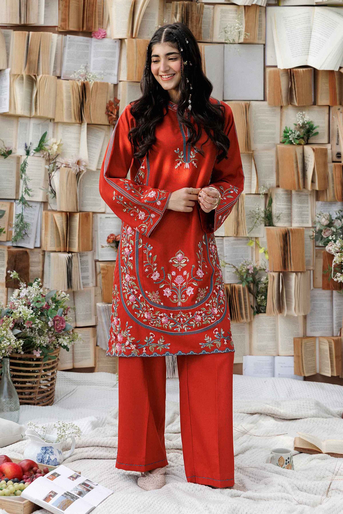 2 Piece - Embroidered Suit - PW25-322