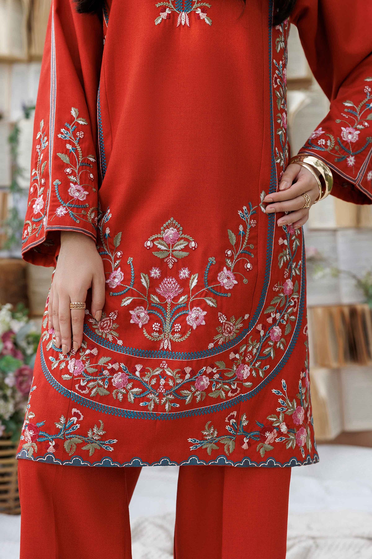 2 Piece - Embroidered Suit - PW25-322