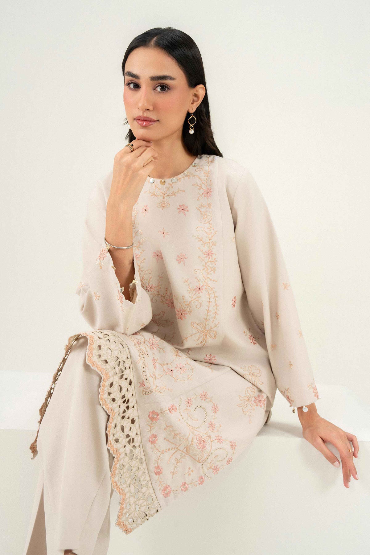 2 Piece - Embroidered Suit - PW25-326