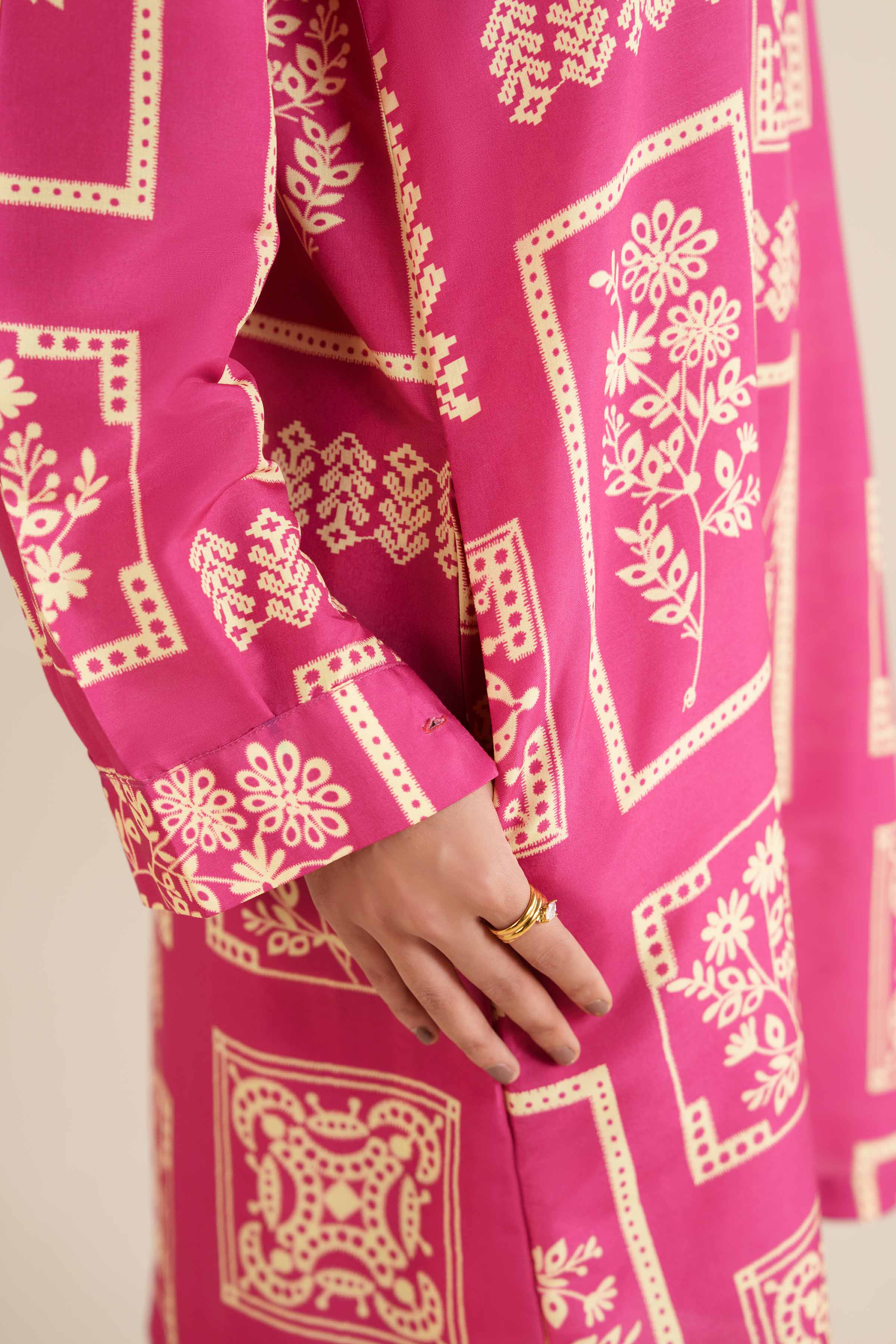 NISHATUAE - Pink Printed Swiss Lawn 2-piece Ready to wear Dress