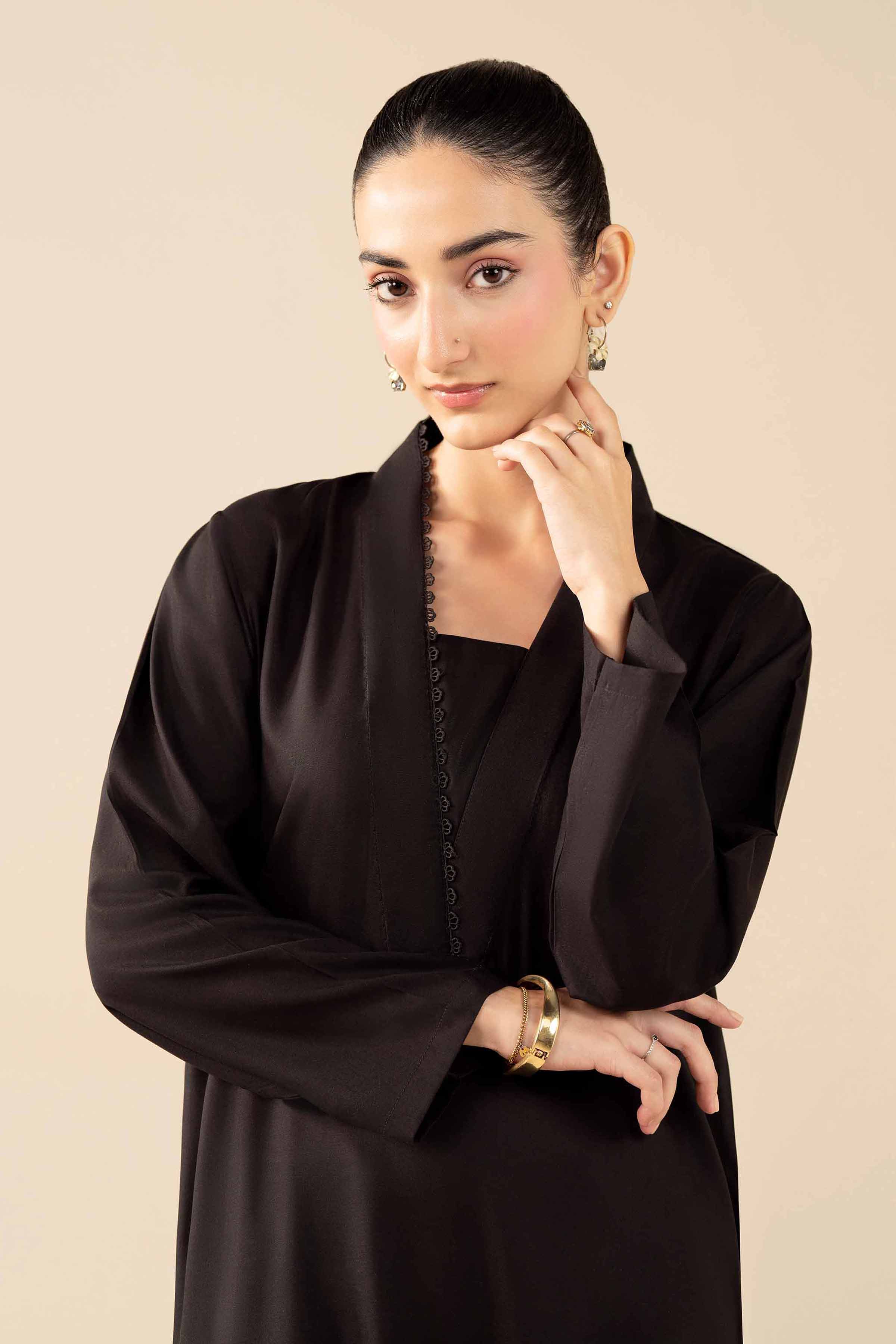 NishatUAE - Black Solids Linen 2-piece Ready to wear Dress