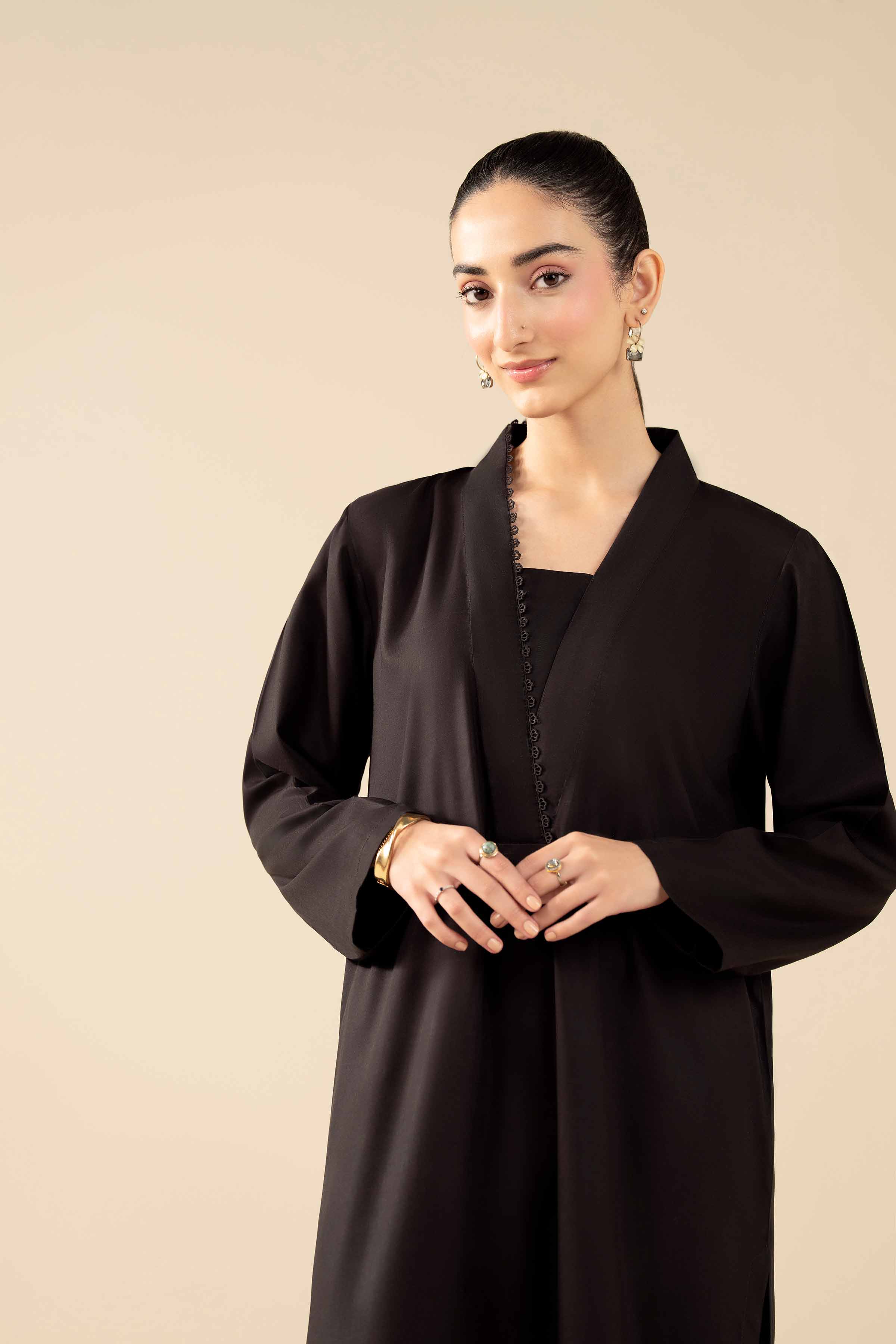 NishatUAE - Black Solids Linen 2-piece Ready to wear Dress