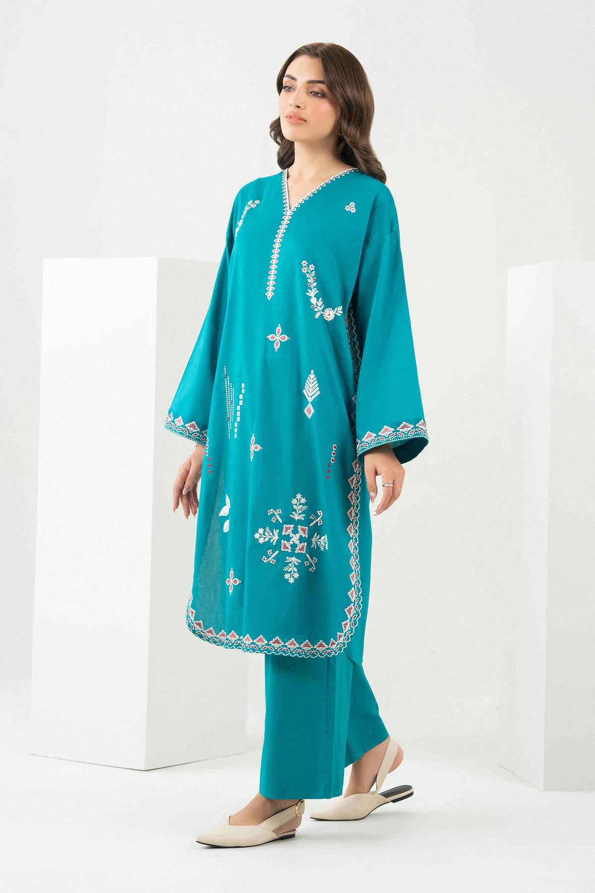 2 Piece - Embroidered Suit - PW25-392-for Women - Pret Collection | Nishat UAE | Shop Online