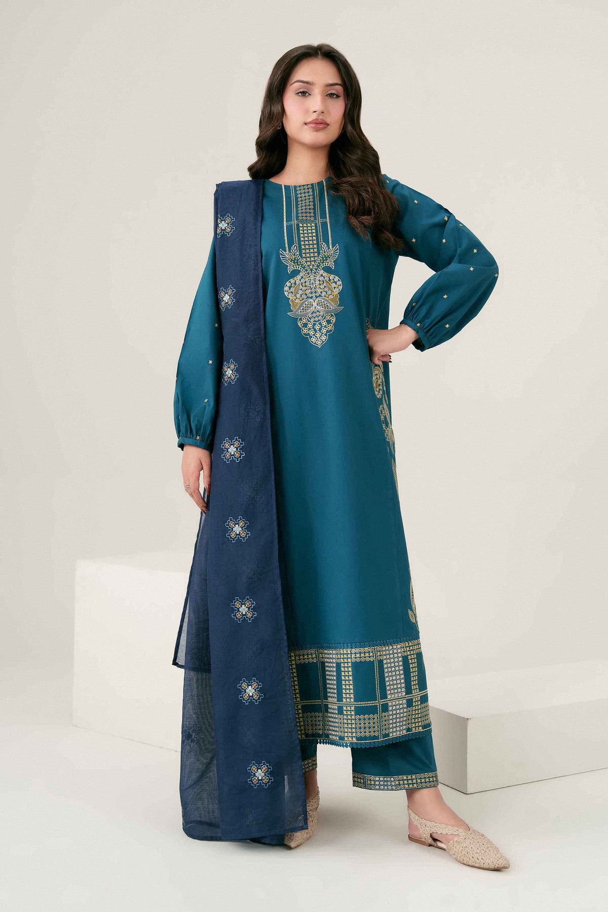 3 Piece - Embroidered Suit - PW25-414 for Women - Pret Collection | Nishat UAE | Shop Online