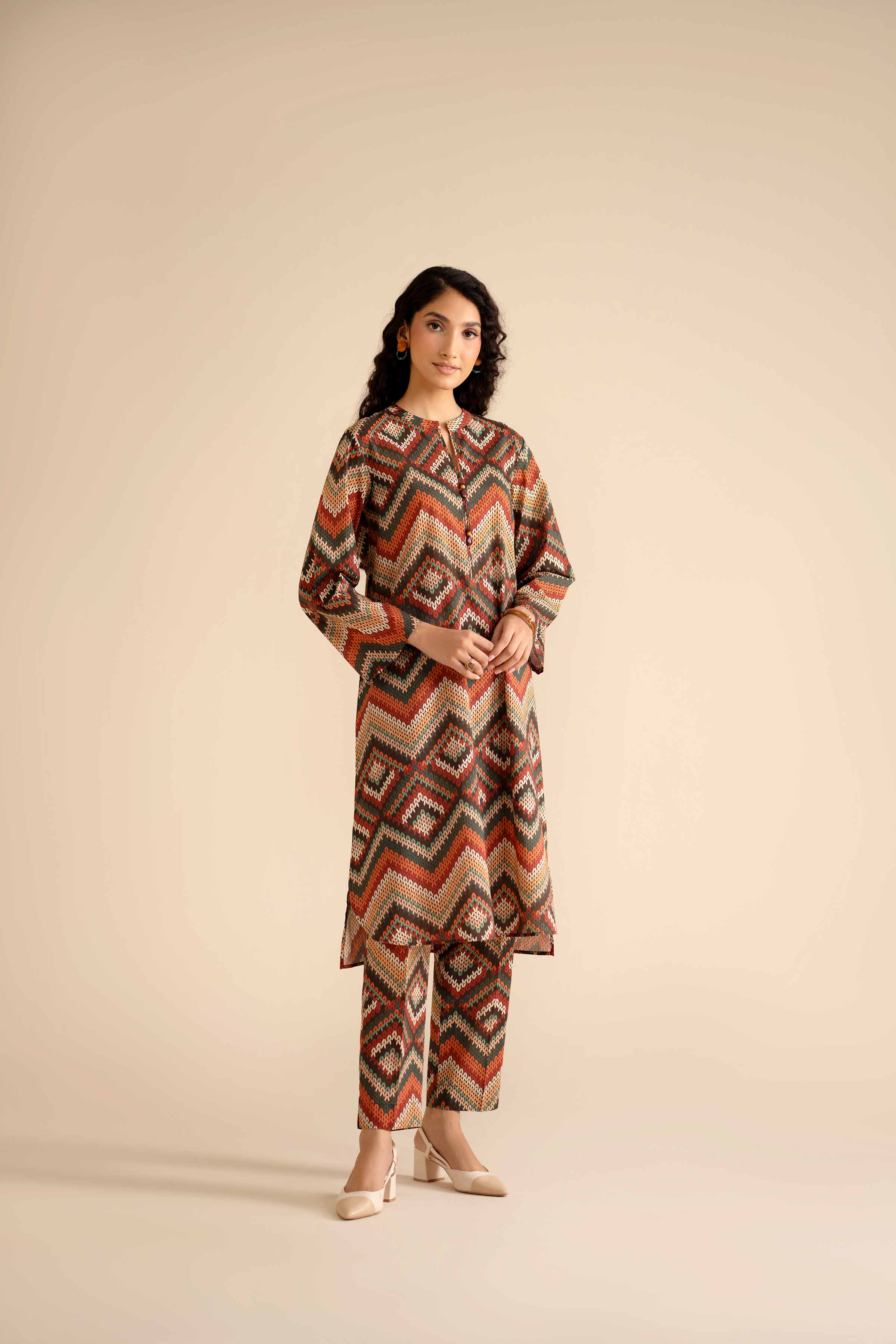 NISHATUAE - Multi Printed Cambric 2-piece Ready to wear Dress