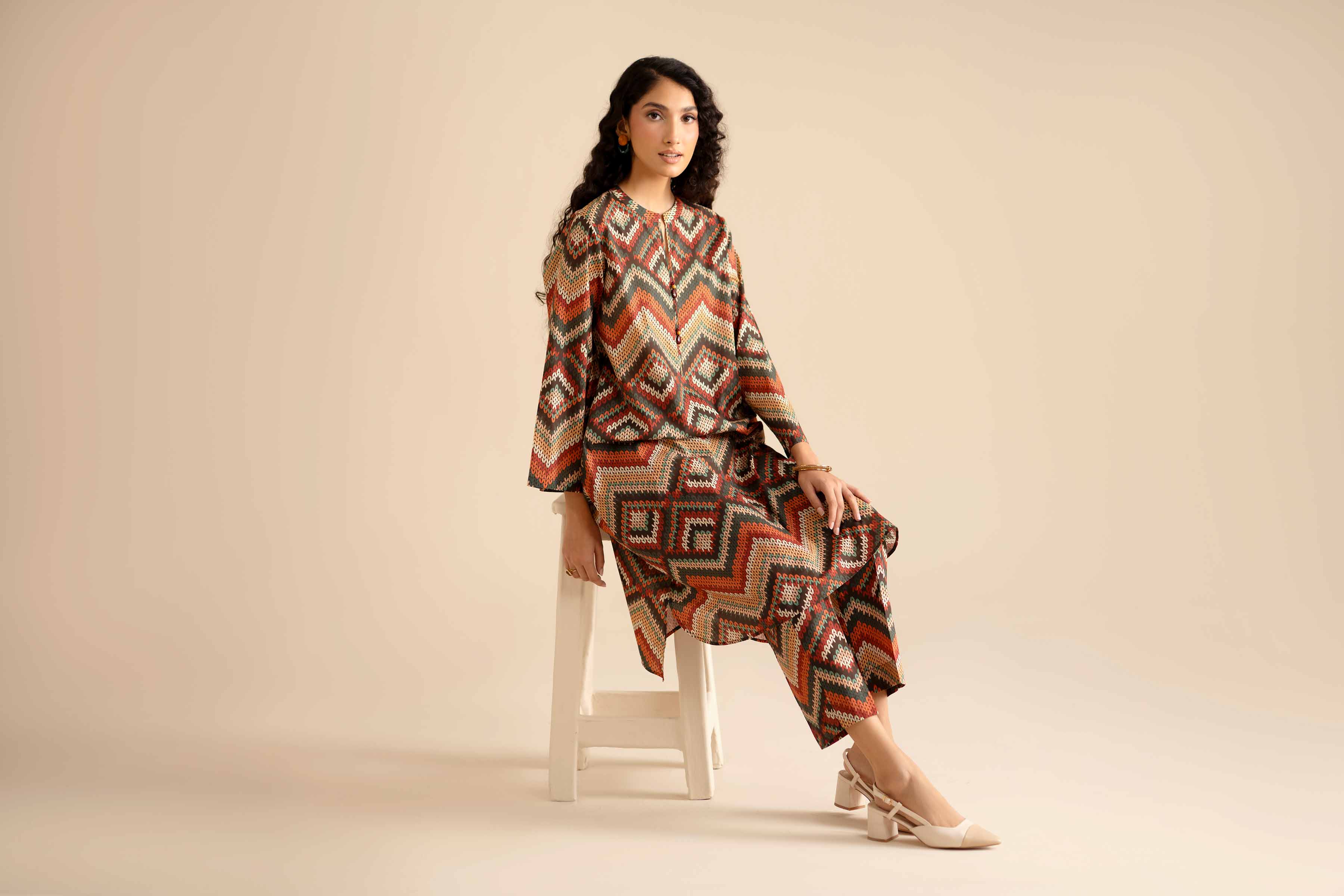 NISHATUAE - Multi Printed Cambric 2-piece Ready to wear Dress