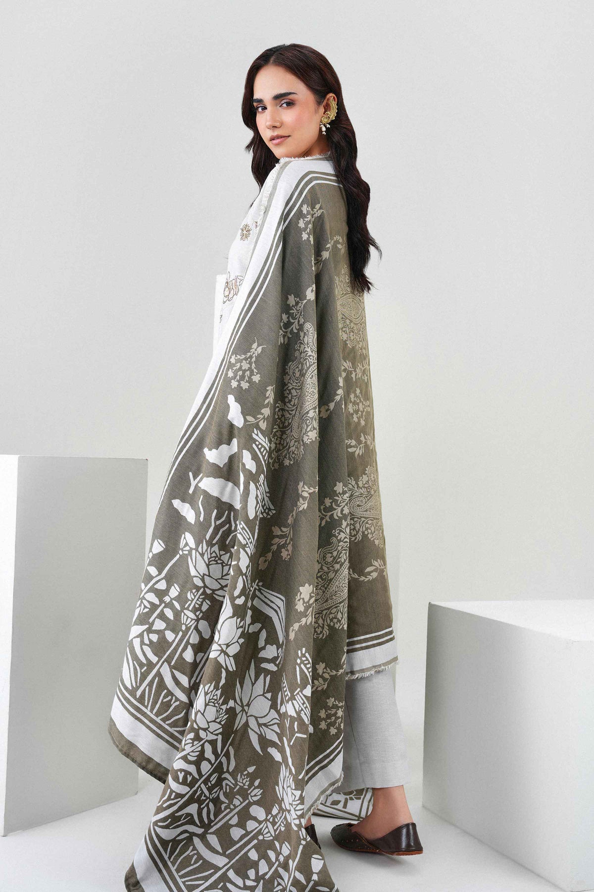 3 Piece - Embroidered Suit - PW25-437