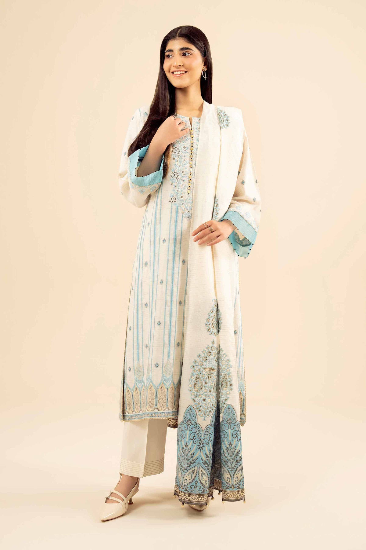 Multi 3-Piece Printed Suit in Jacquard ready-to-wear