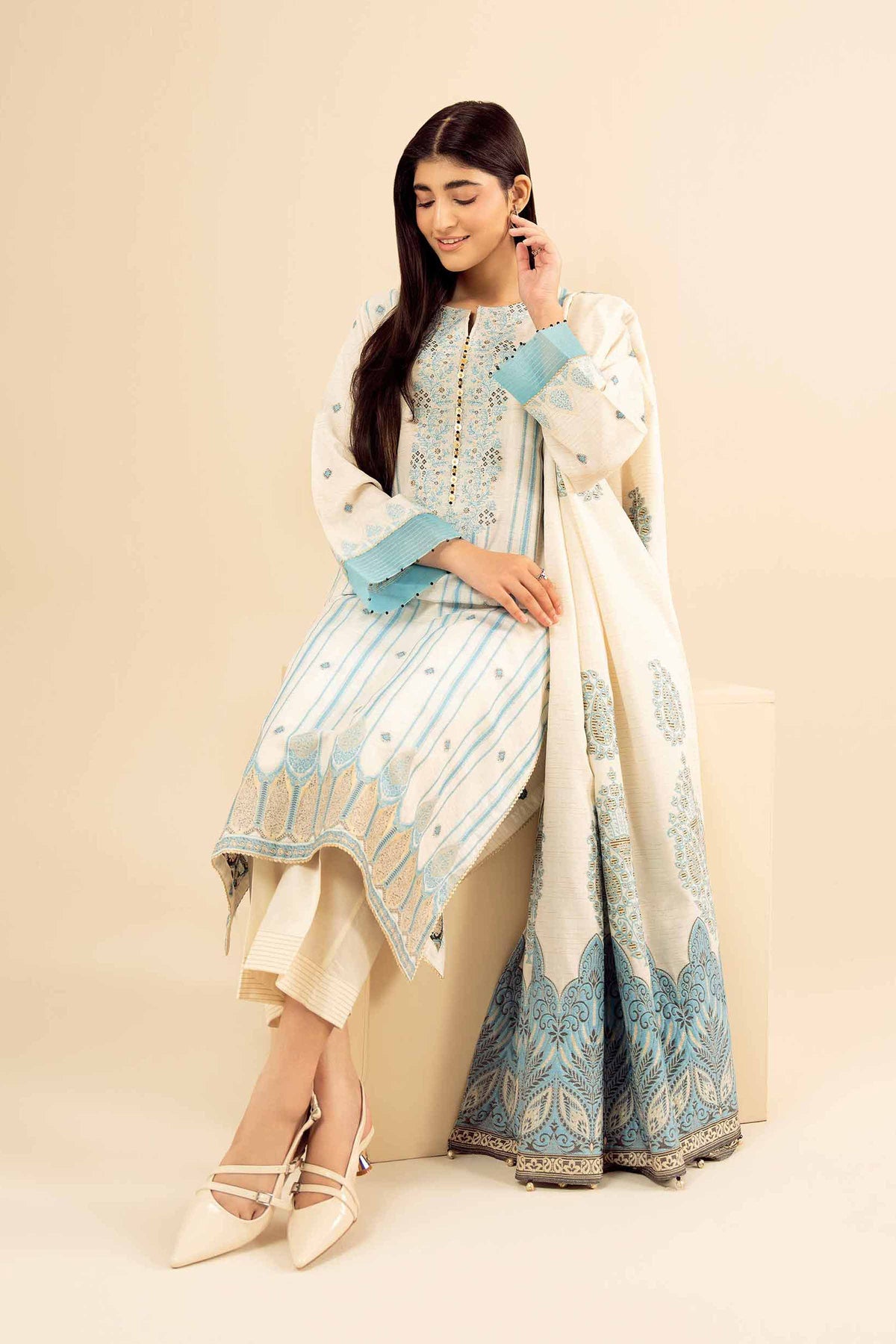 Multi 3-Piece Printed Suit in Jacquard ready-to-wear