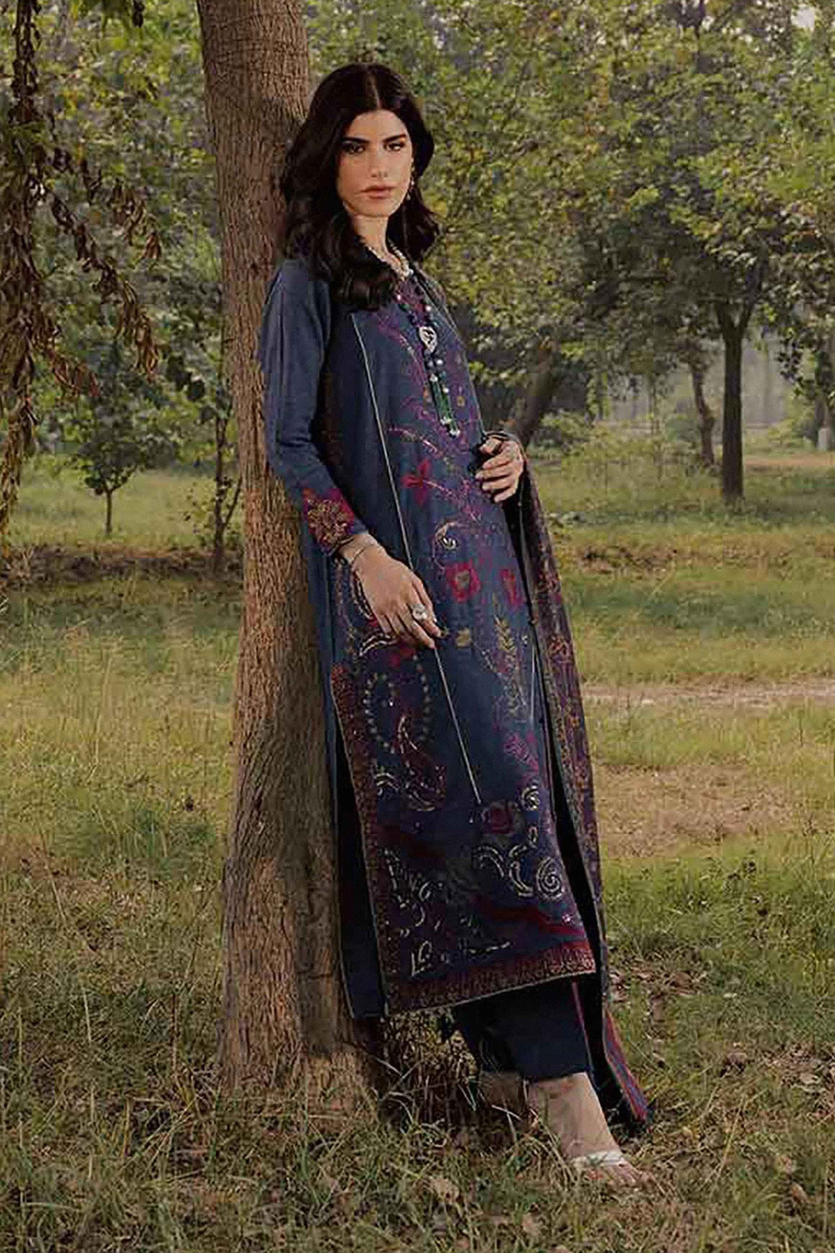 3 Piece - Embroidered Suit - PW25-478