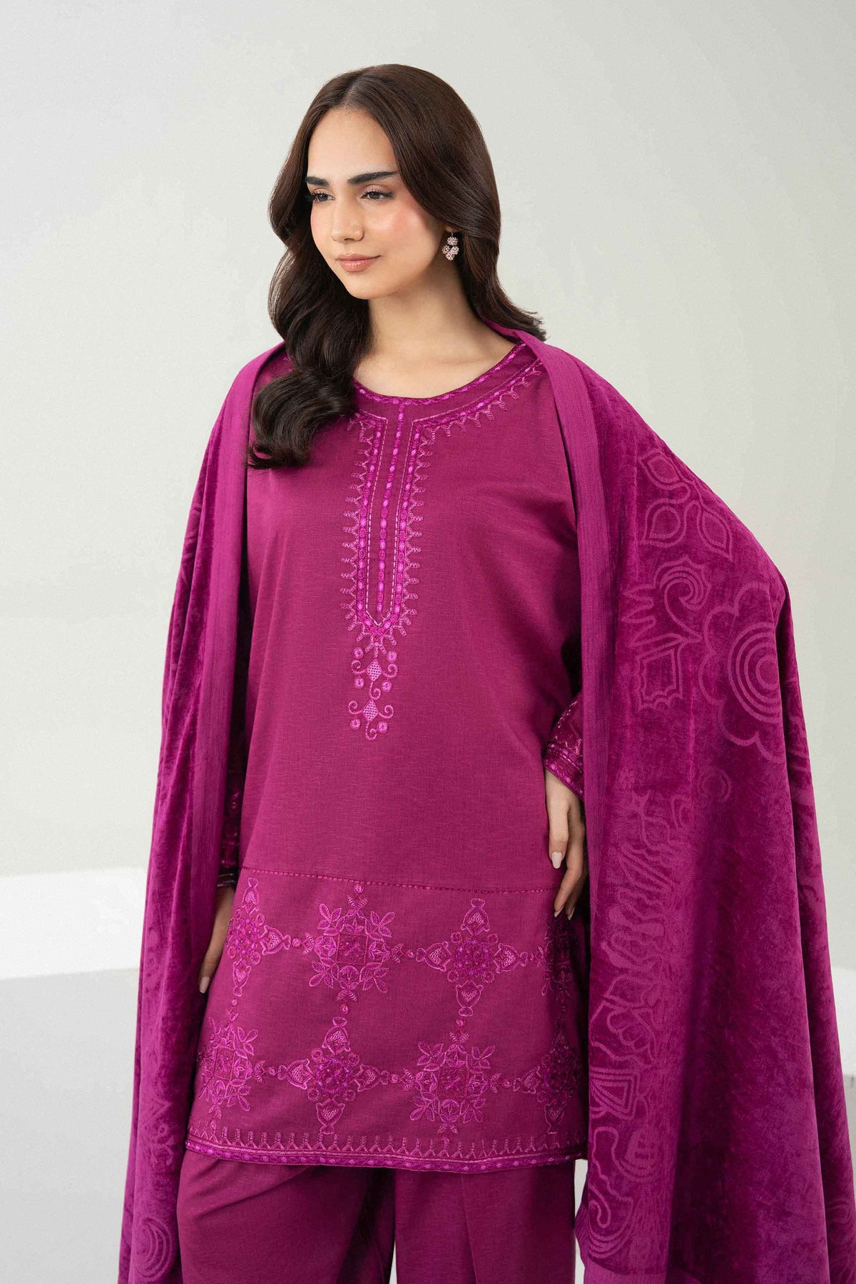 3 Piece - Embroidered Suit - PW25-485 for Women - Pret Collection | Nishat UAE | Shop Online