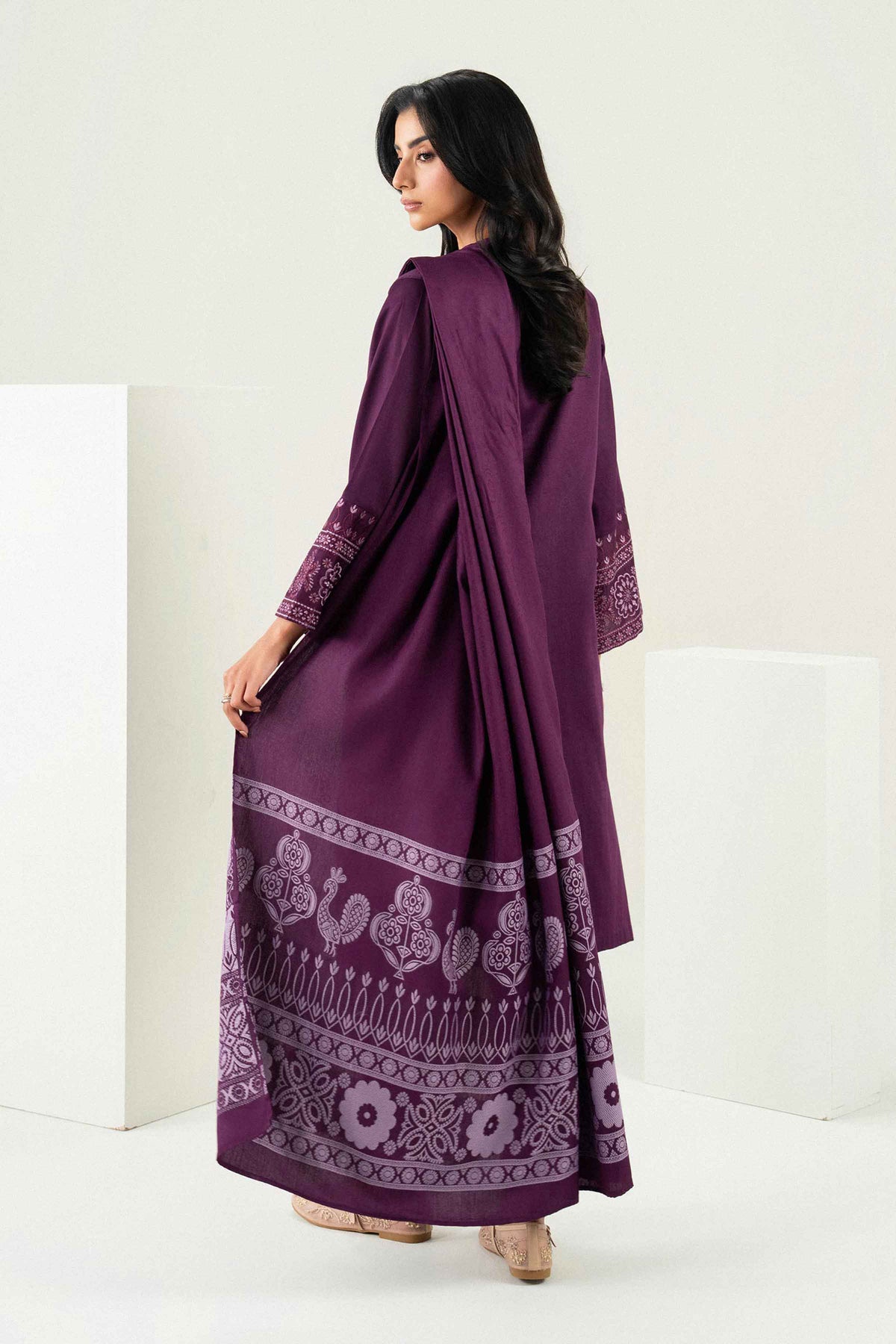 3 Piece - Embroidered Suit - PW25-498