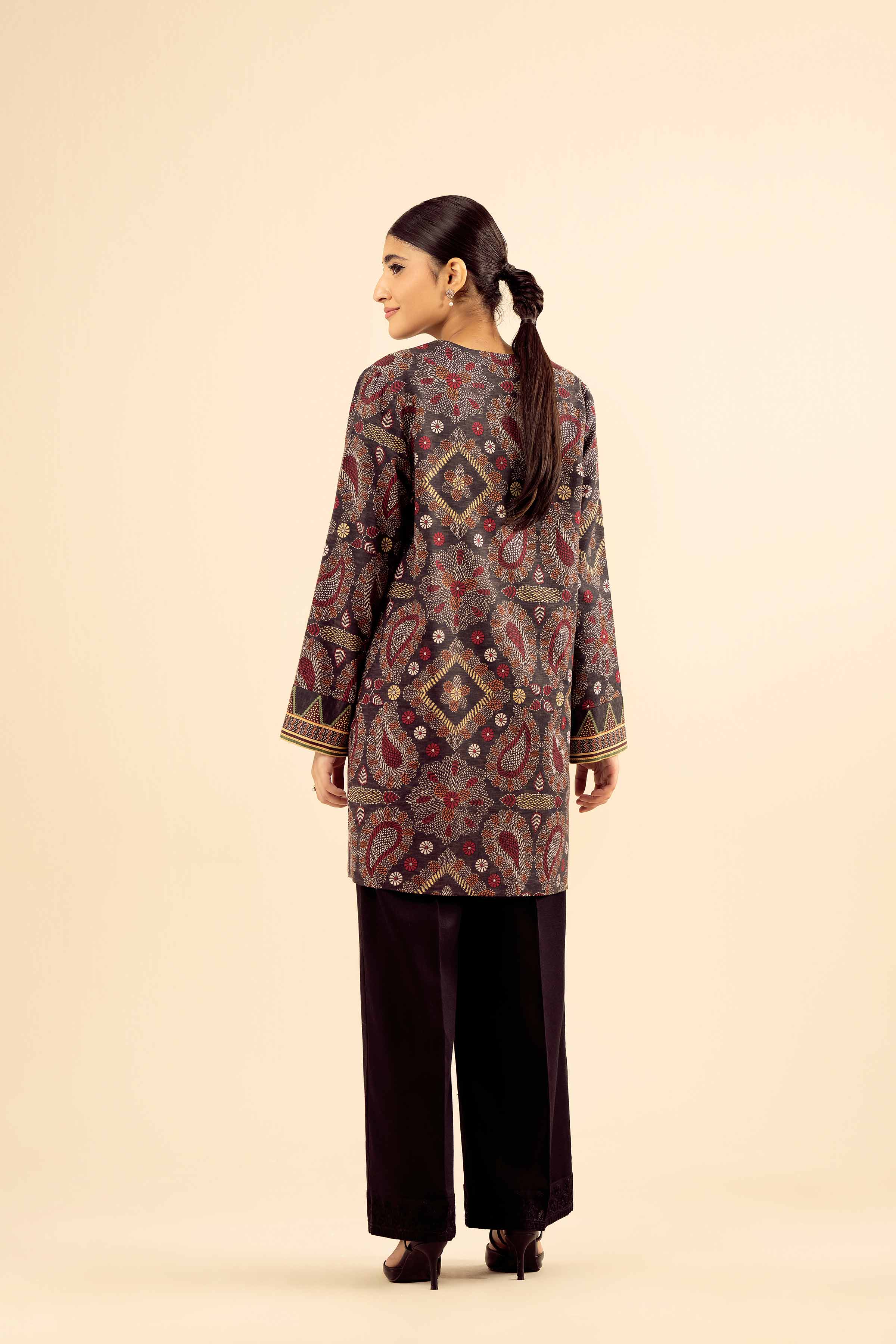 NISHATUAE - Multi Printed Karandi Ready to wear Jacket