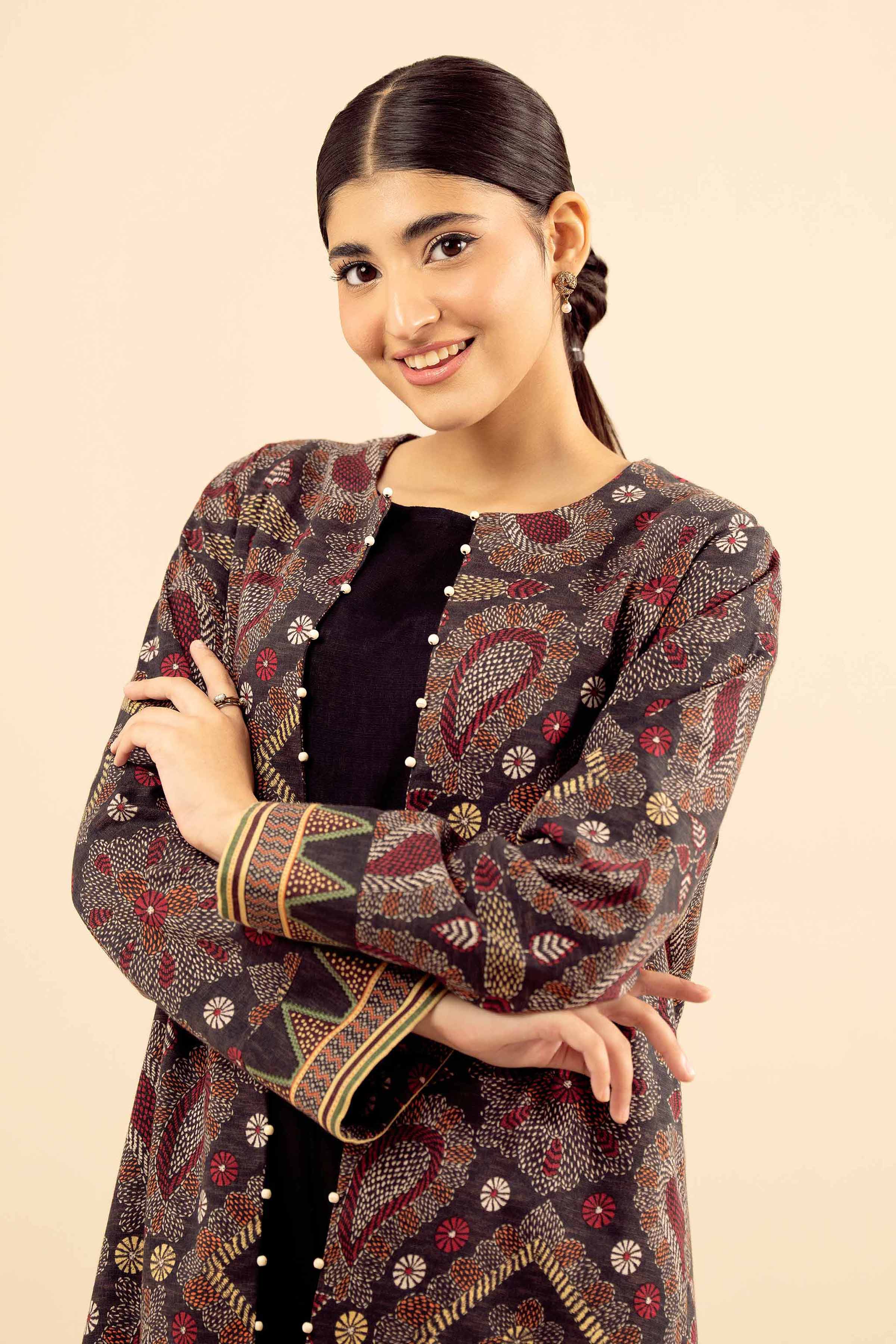 NISHATUAE - Multi Printed Karandi Ready to wear Jacket